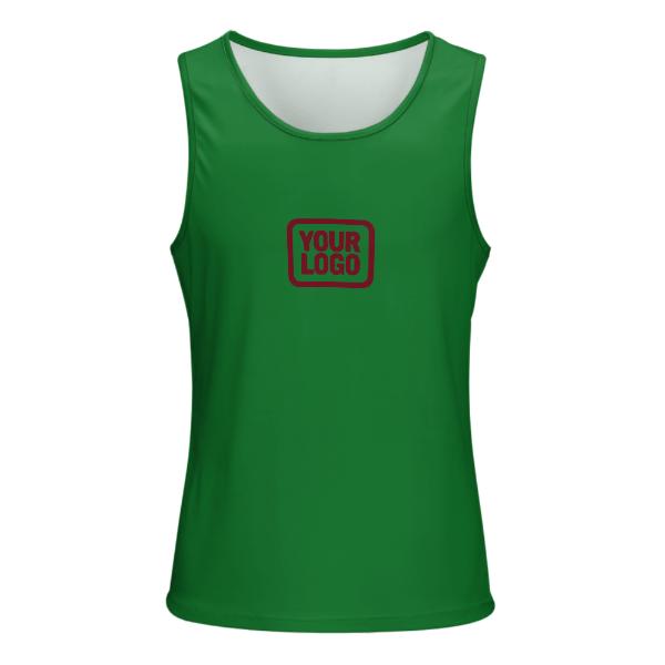 Maßgeschneidertes Smaragdgrün Karmesinrot Herren Tanktop