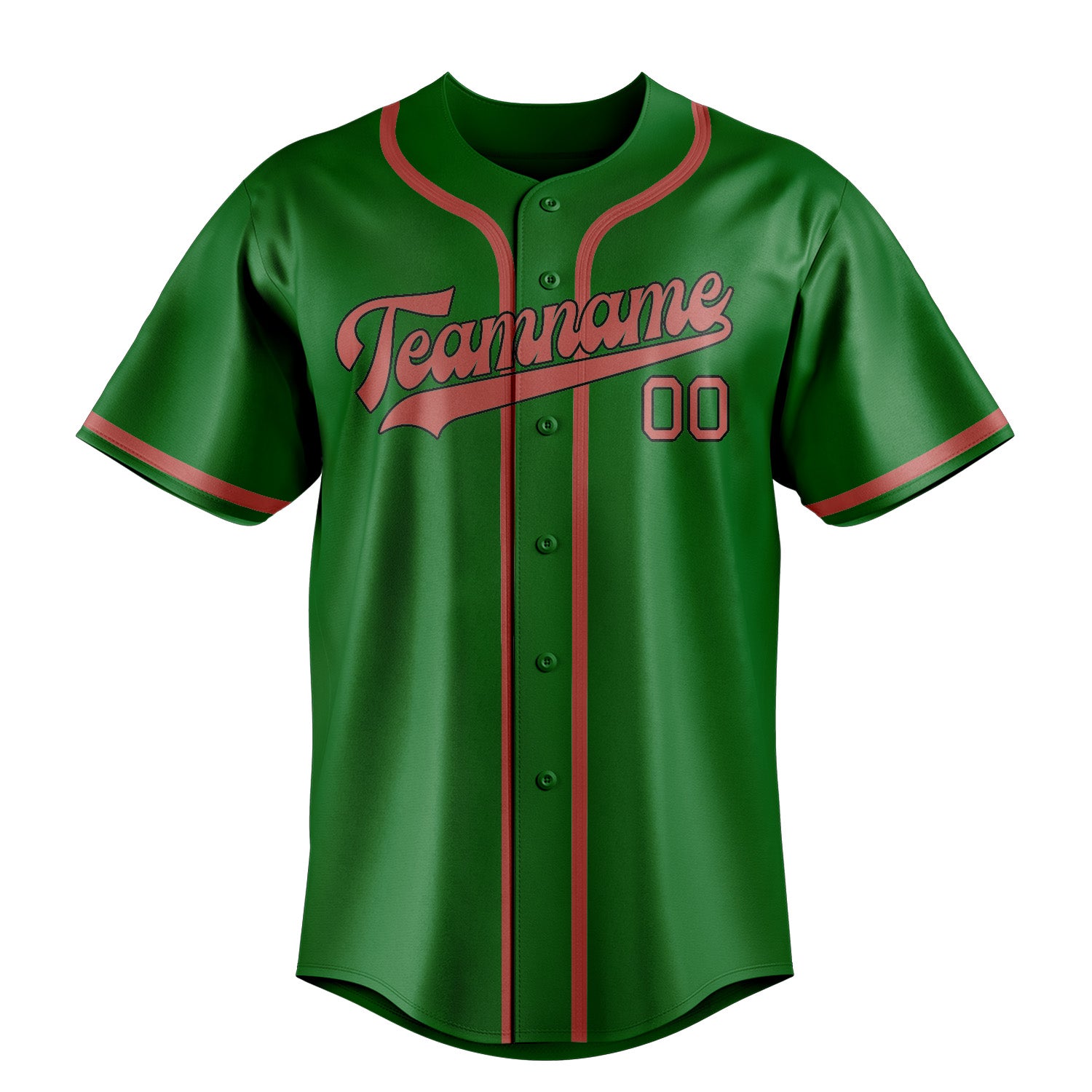 Benutzerdefiniertes Professionelles Smaragdgrün Kupferrose Baseballtrikot