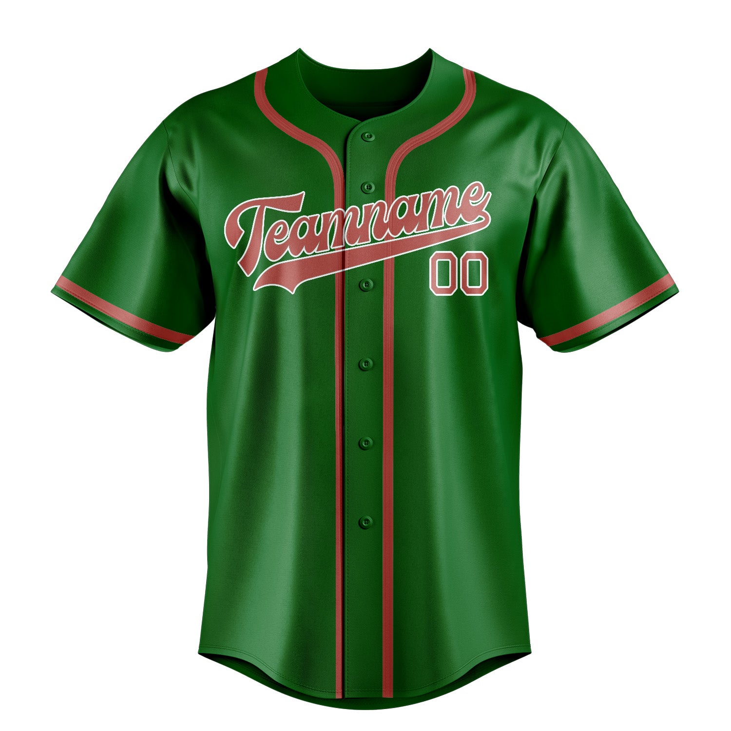 Benutzerdefiniertes Professionelles Smaragdgrün Kupferrose Baseballtrikot