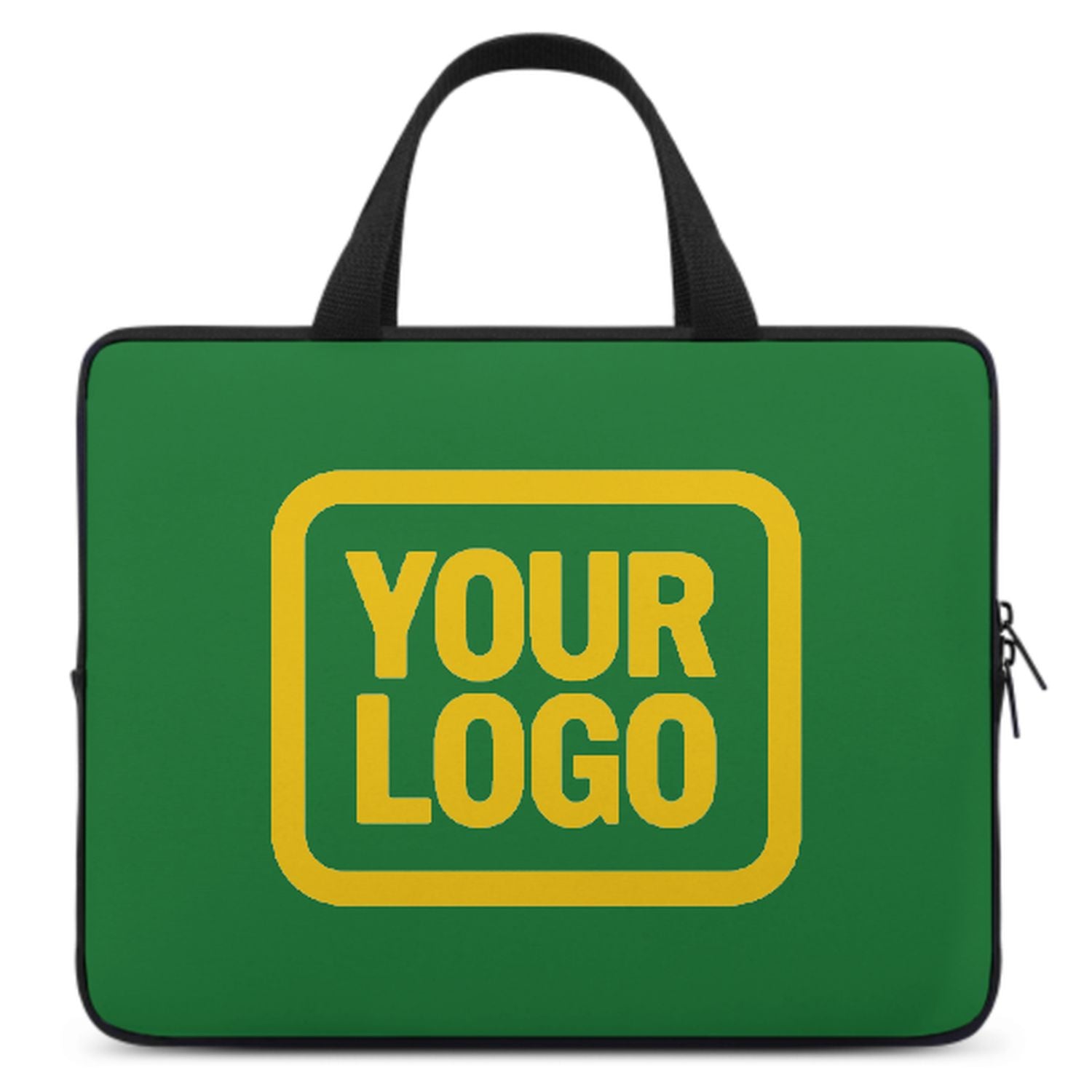 Maßgeschneidertes Smaragdgrün Gold Laptop Tasche