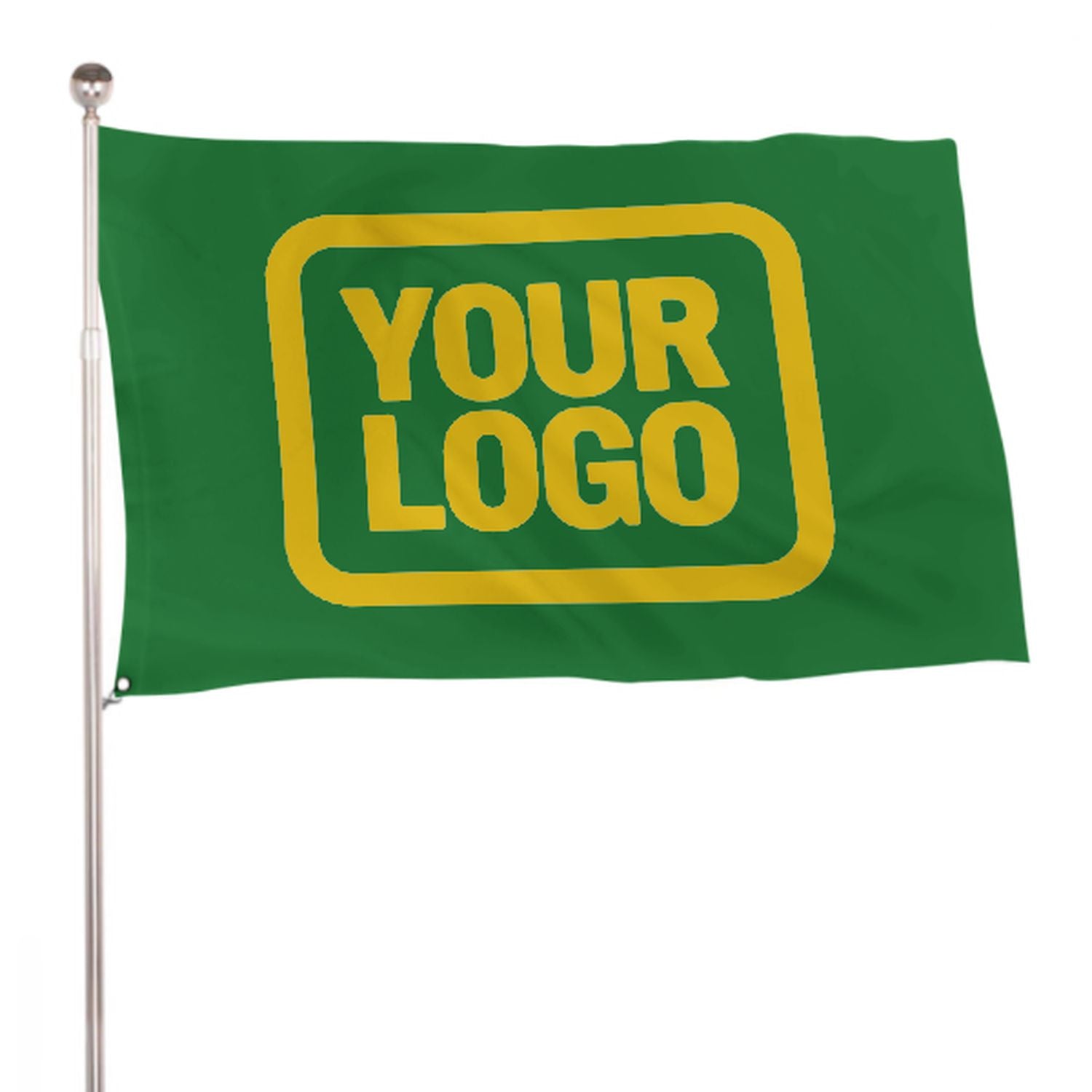 Maßgeschneidertes Smaragdgrün Gold Flagge