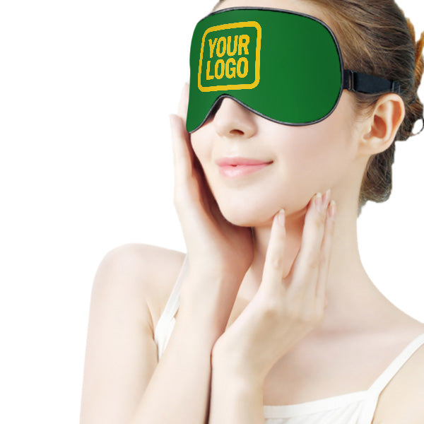 Maßgeschneidertes Smaragdgrün Gold Schlafmaske