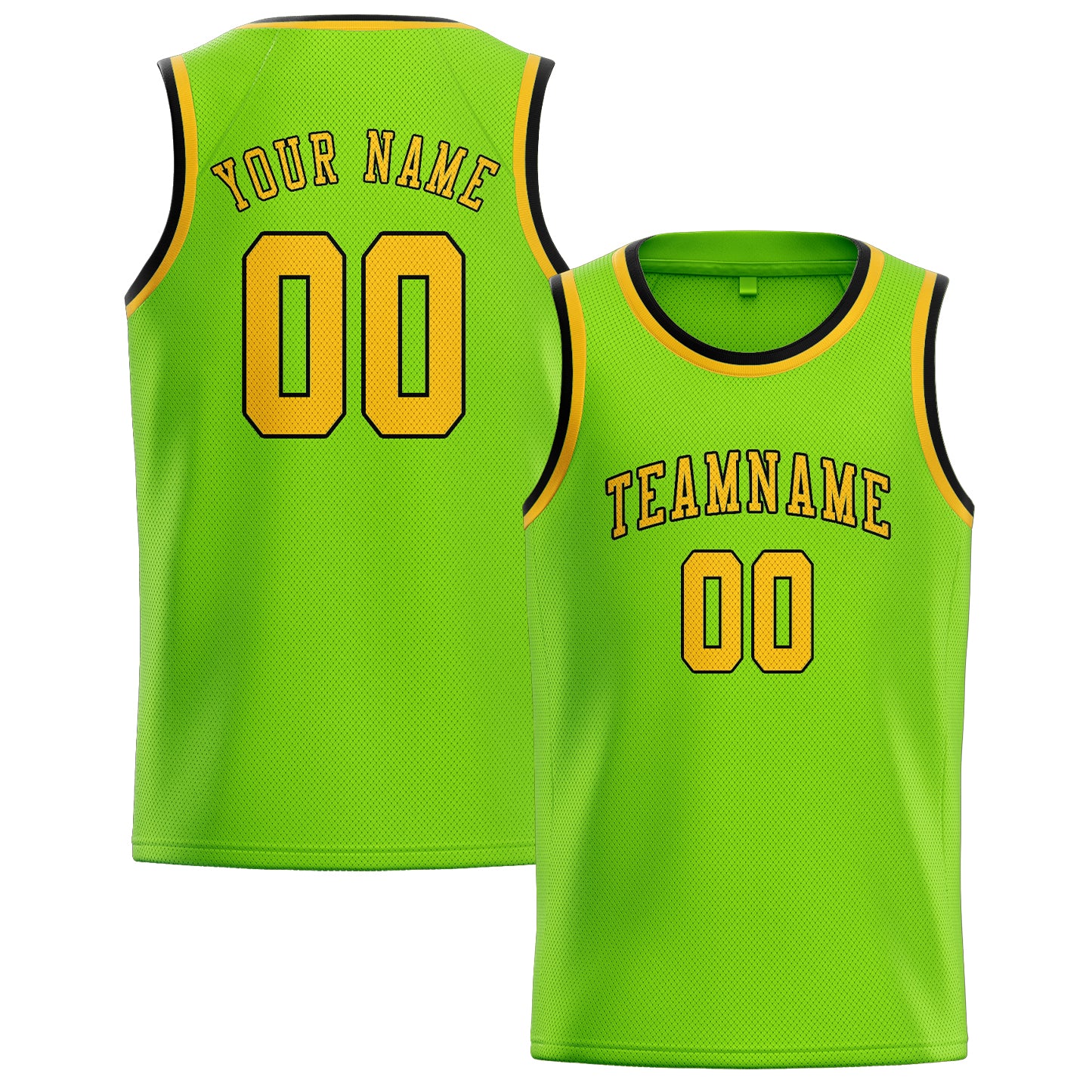 Benutzerdefiniertes Professionelles Smaragdgrün Gold Basketballtrikot