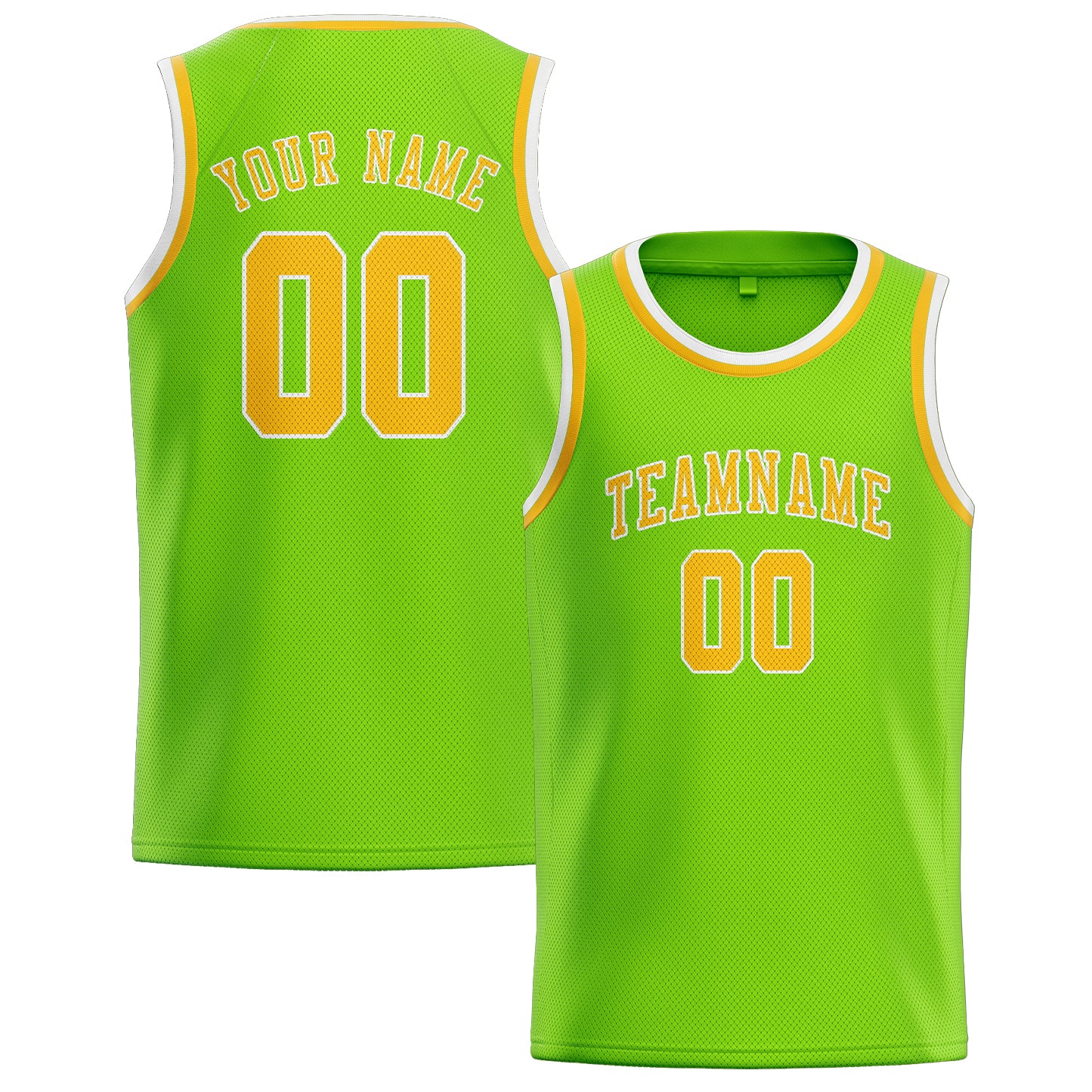 Benutzerdefiniertes Professionelles Smaragdgrün Gold Basketballtrikot