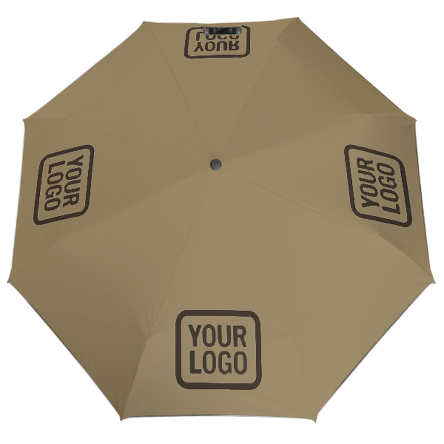 Maßgeschneidertes Hellkhaki Braun Automatik-Regenschirm