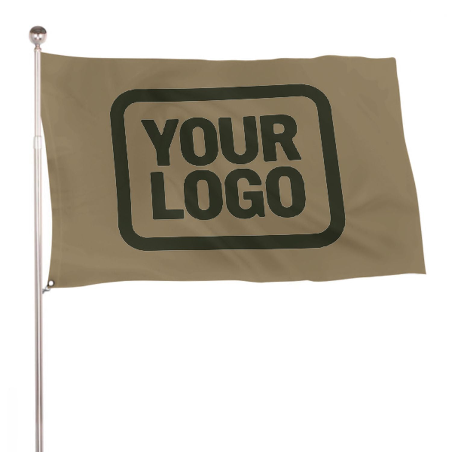 Maßgeschneidertes Hellkhaki Dunkles Oliv Flagge