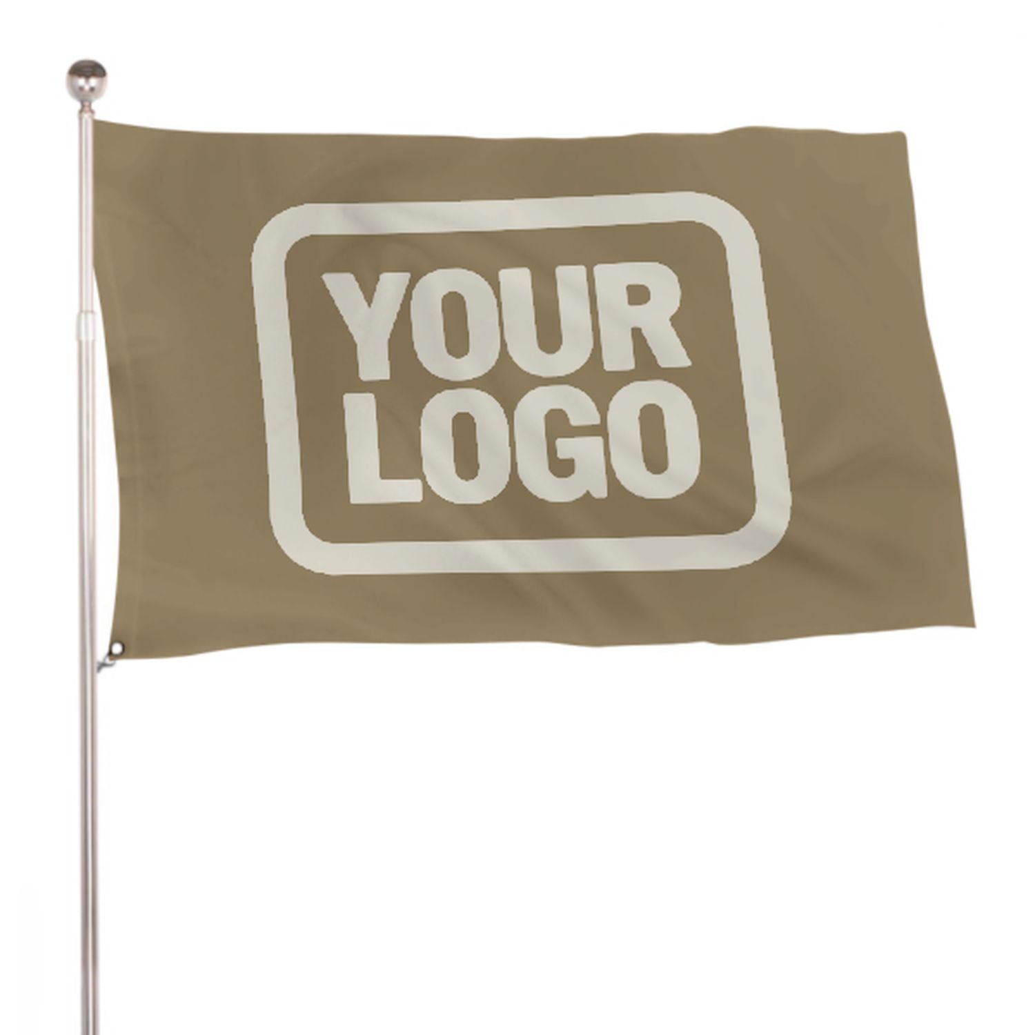 Maßgeschneidertes Hellkhaki Beige Flagge