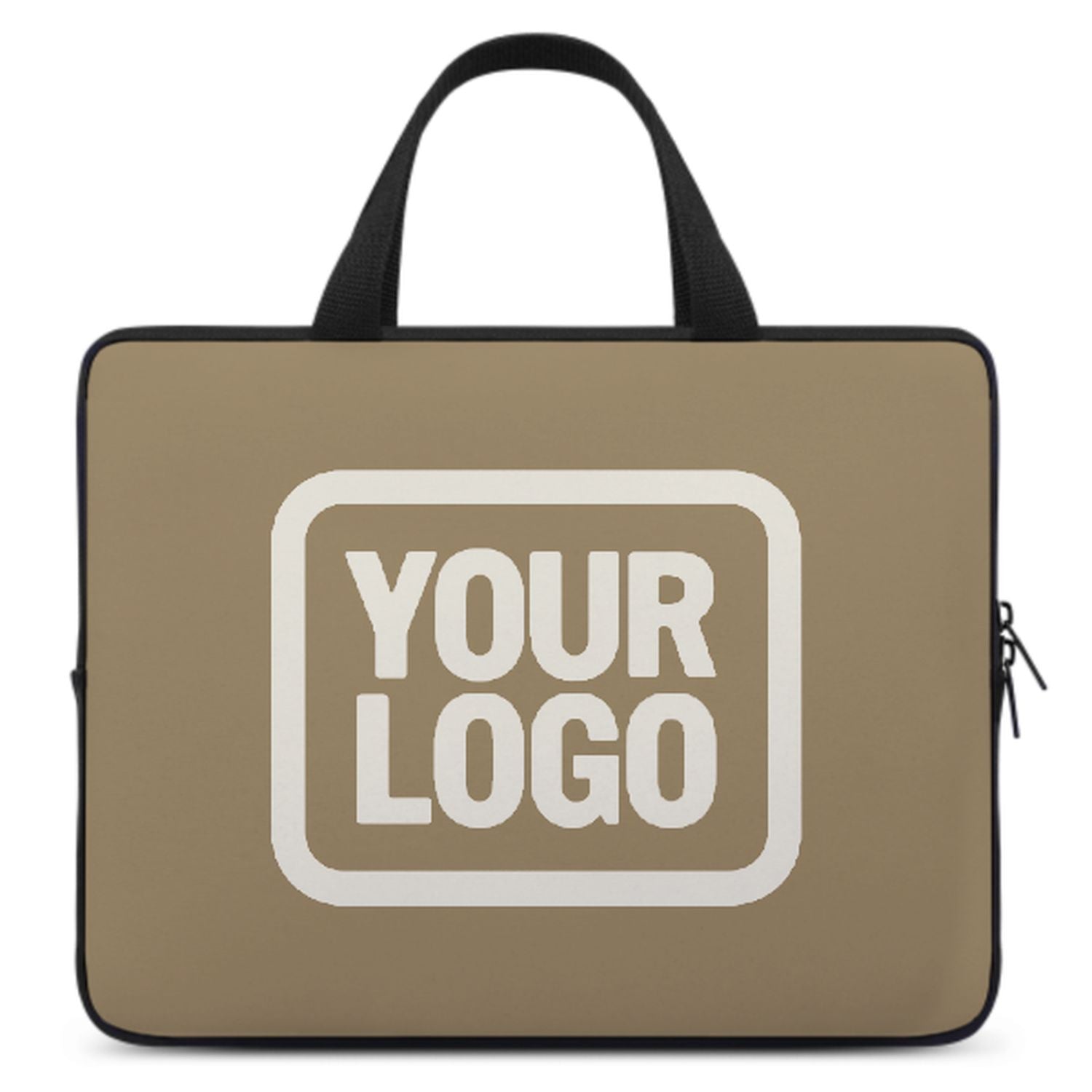 Maßgeschneidertes Hellkhaki Cream Laptop Tasche