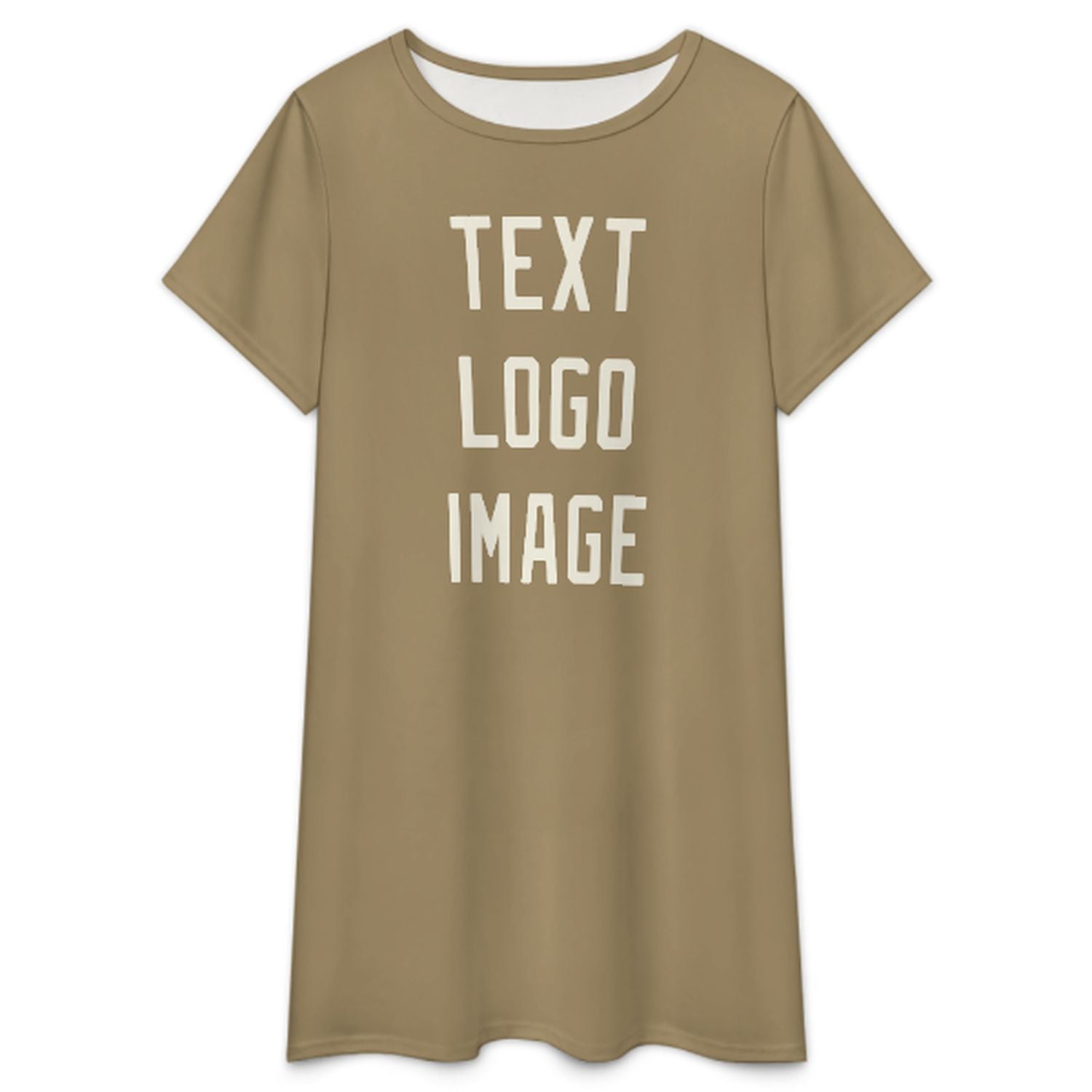 Maßgeschneidertes Hellkhaki Beige Nachthemd