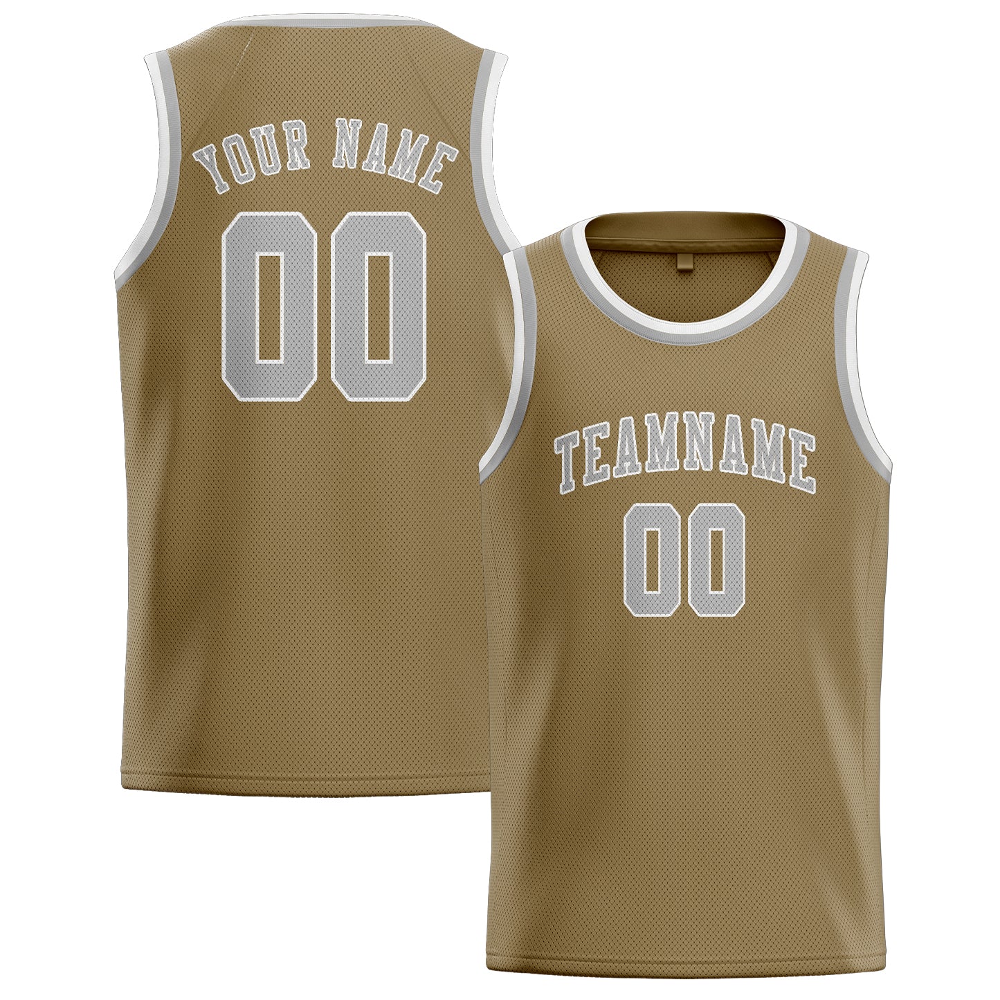Benutzerdefiniertes Professionelles Hellkhaki Grau Basketballtrikot