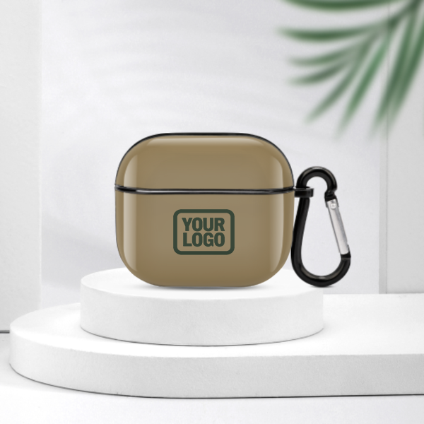 Maßgeschneidertes Hellkhaki Tannengrün AirPods-Hülle (3. Generation)