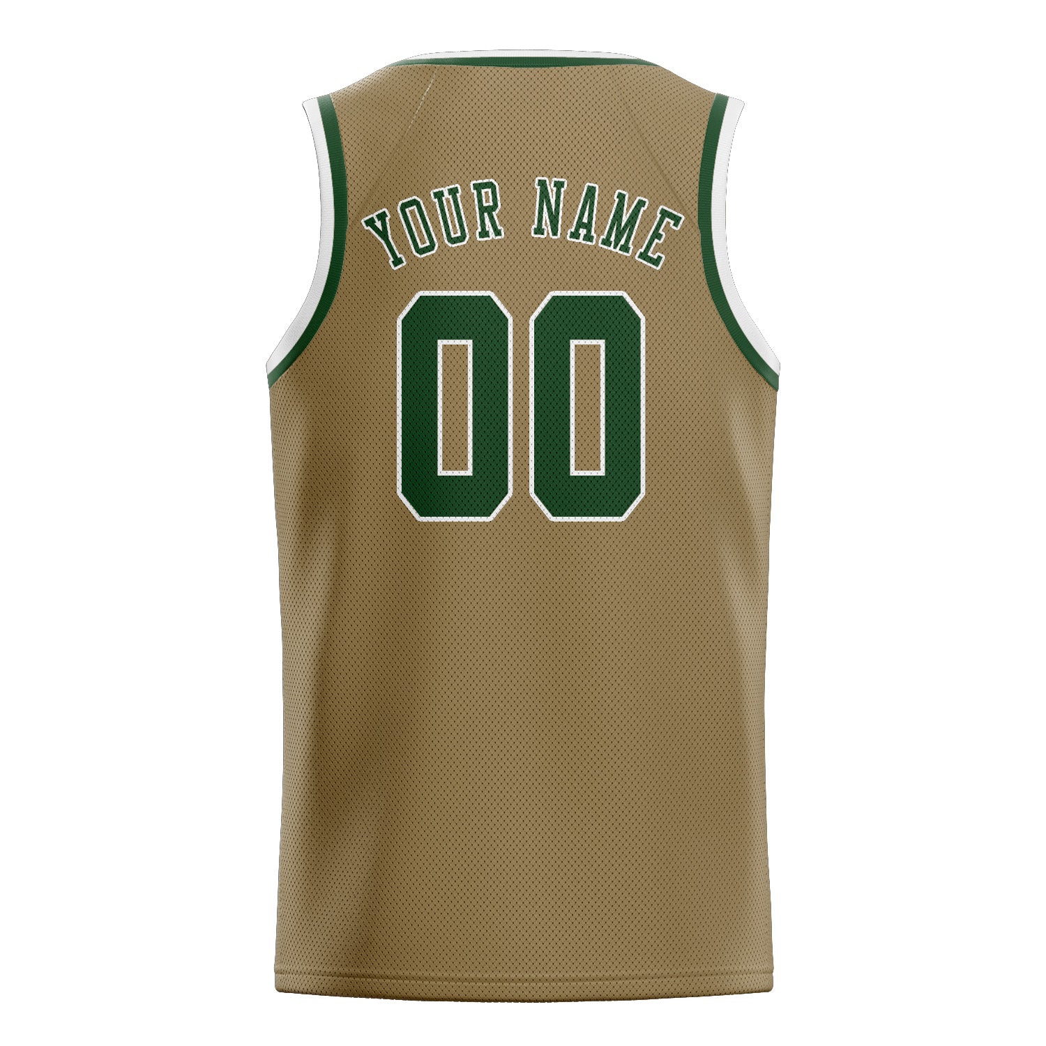 Benutzerdefiniertes Professionelles Hellkhaki Tannengrün Basketballtrikot