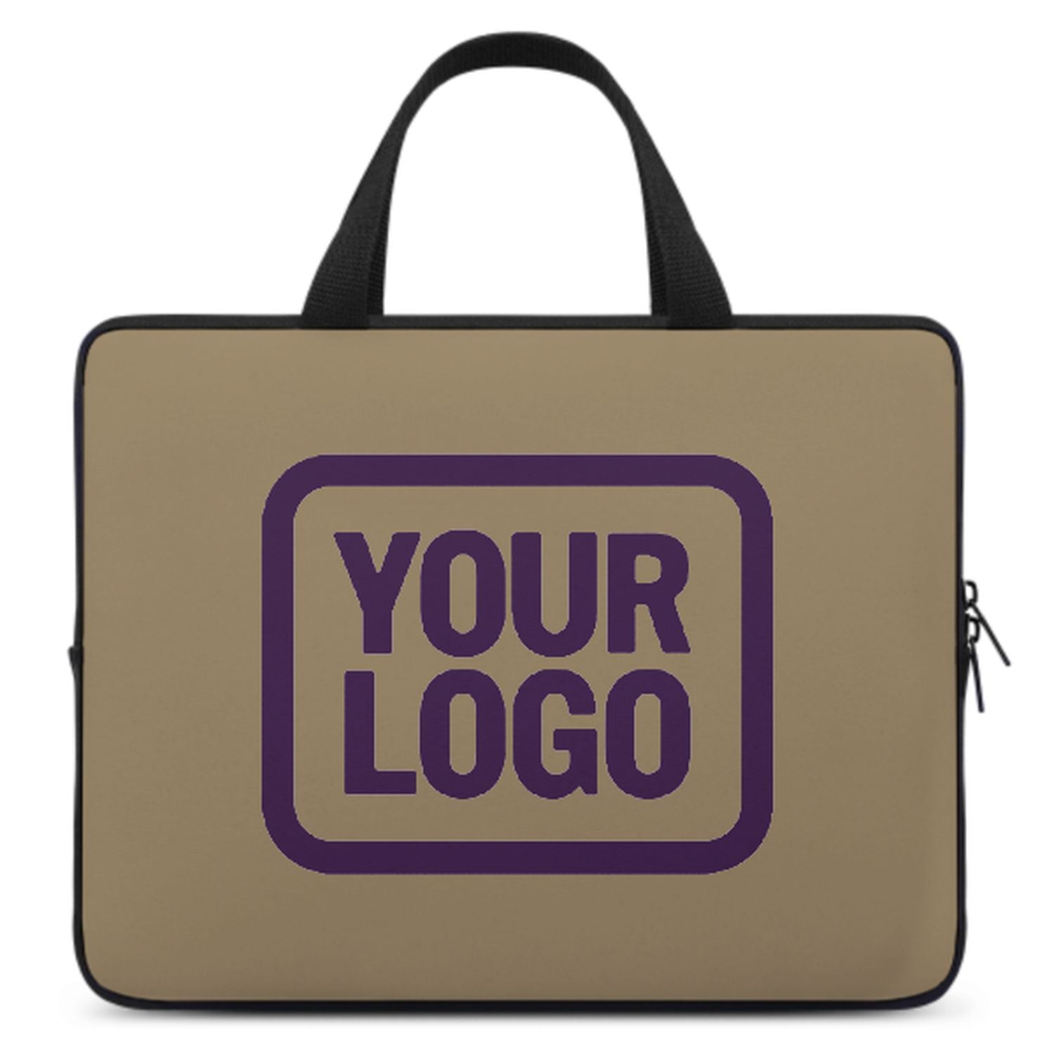 Maßgeschneidertes Hellkhaki Purple Laptop Tasche