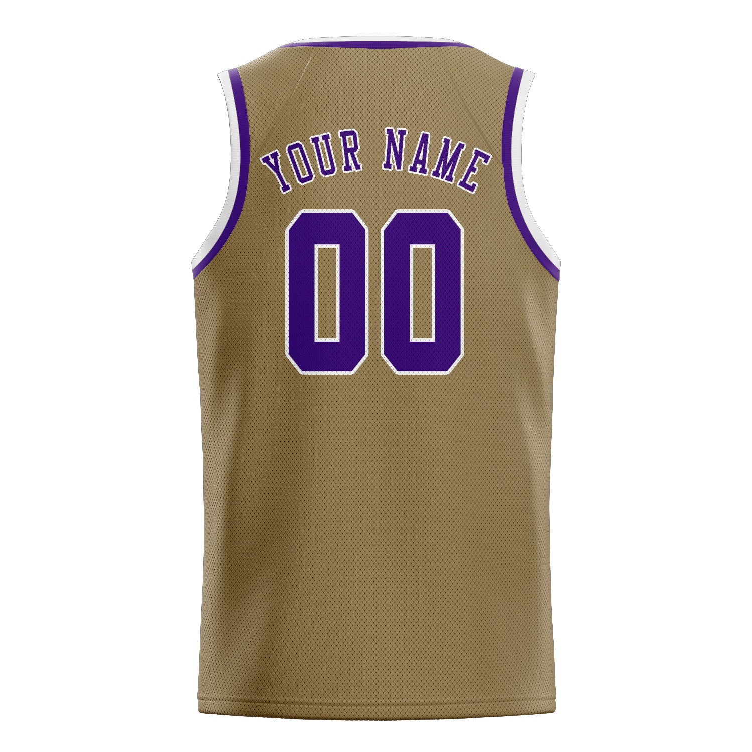 Benutzerdefiniertes Professionelles Hellkhaki Lila Basketballtrikot