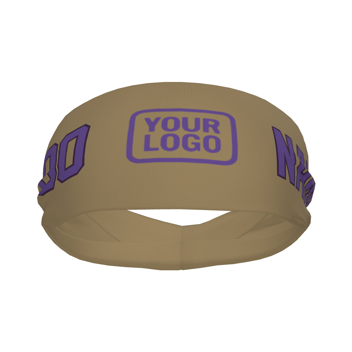 Maßgeschneidertes Hellkhaki Lavendel Sport Stirnband