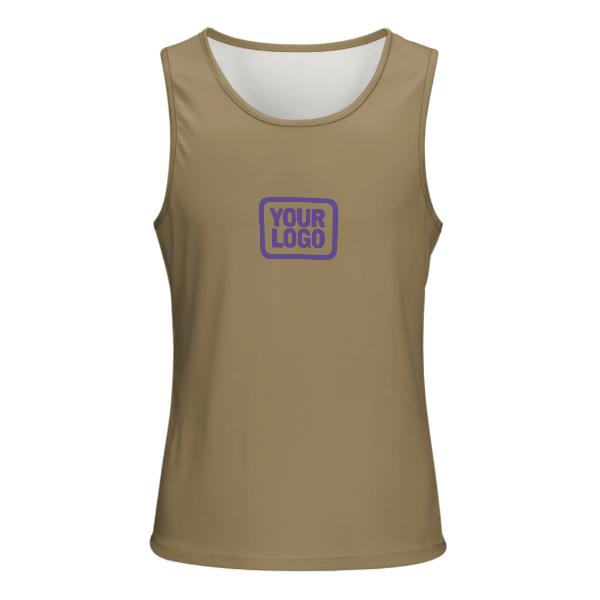 Maßgeschneidertes Hellkhaki Lavendel Herren Tanktop