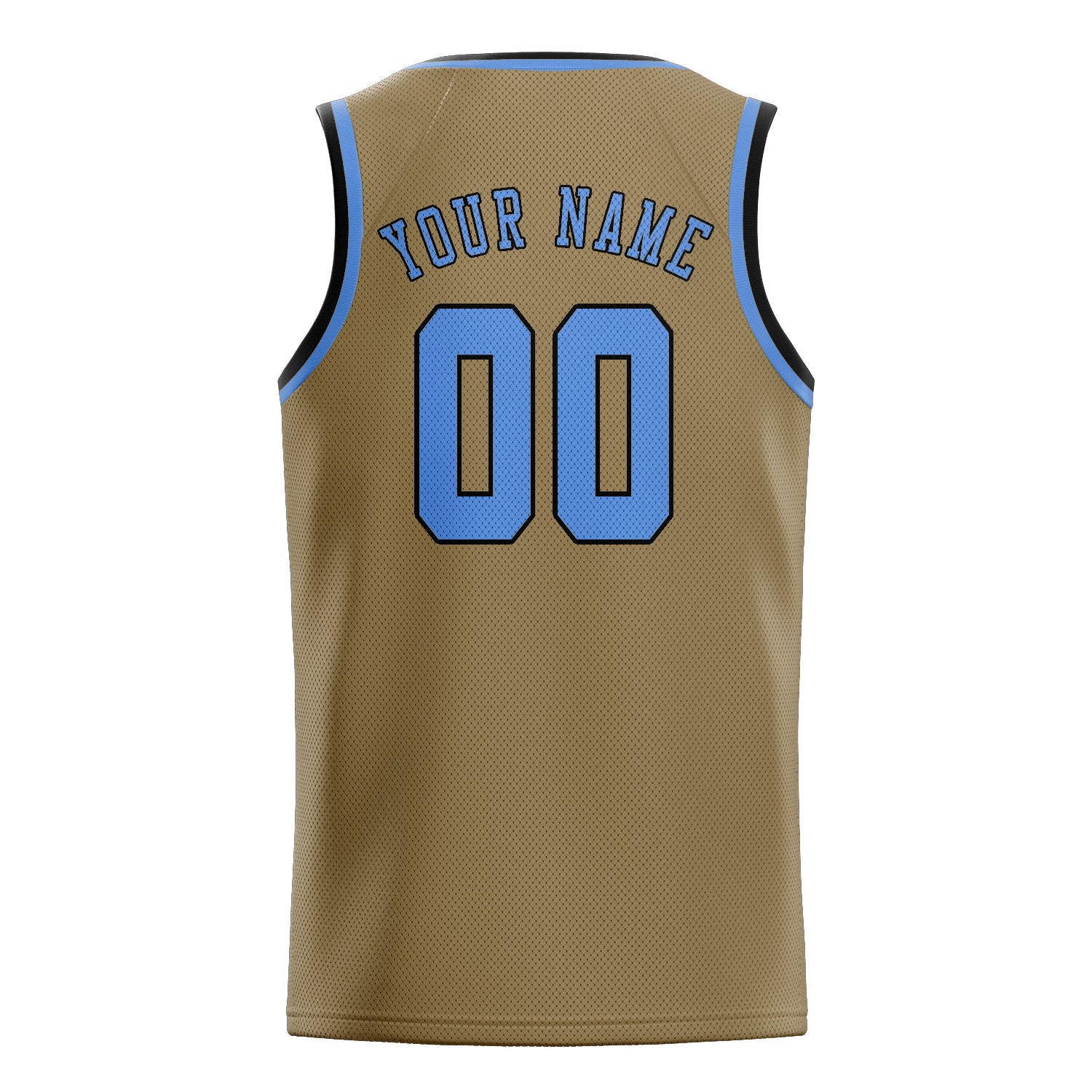 Benutzerdefiniertes Professionelles Hellkhaki Hellblau Basketballtrikot