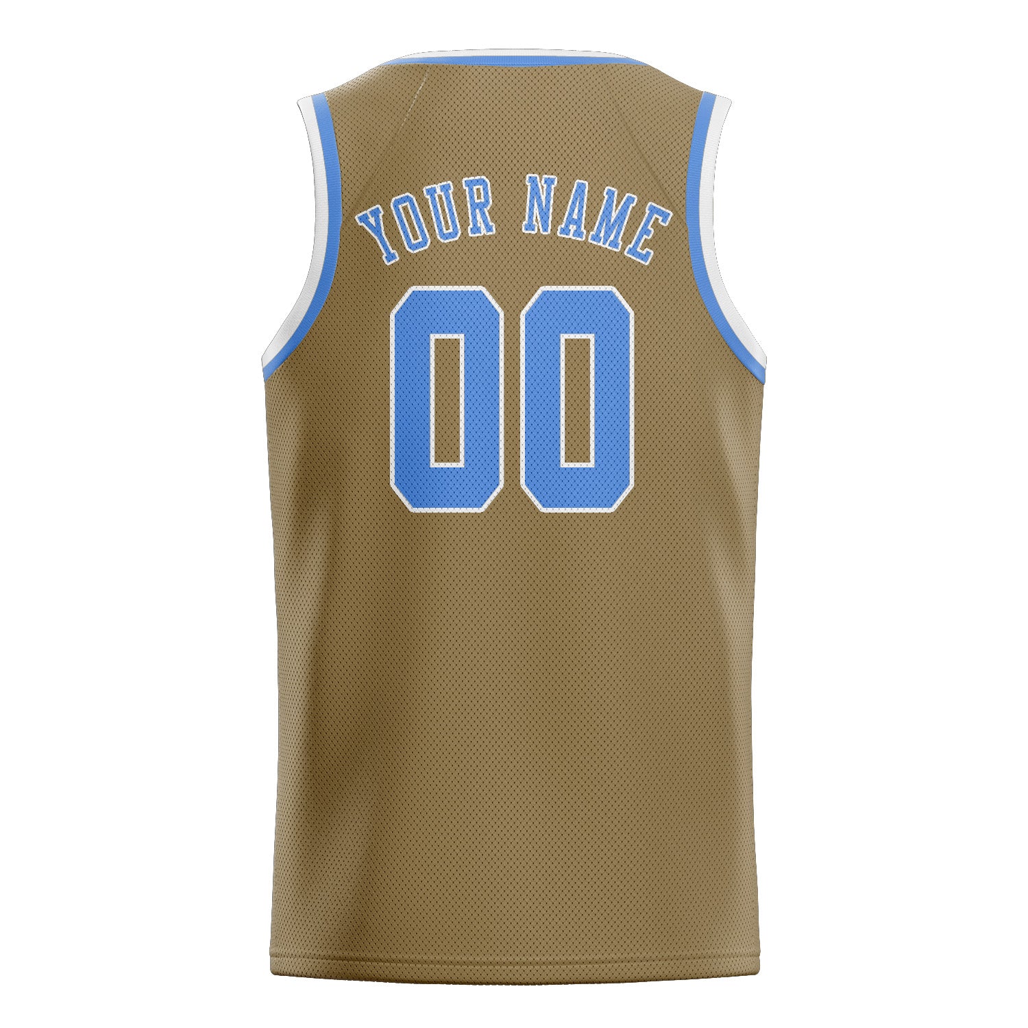 Benutzerdefiniertes Professionelles Hellkhaki Hellblau Basketballtrikot