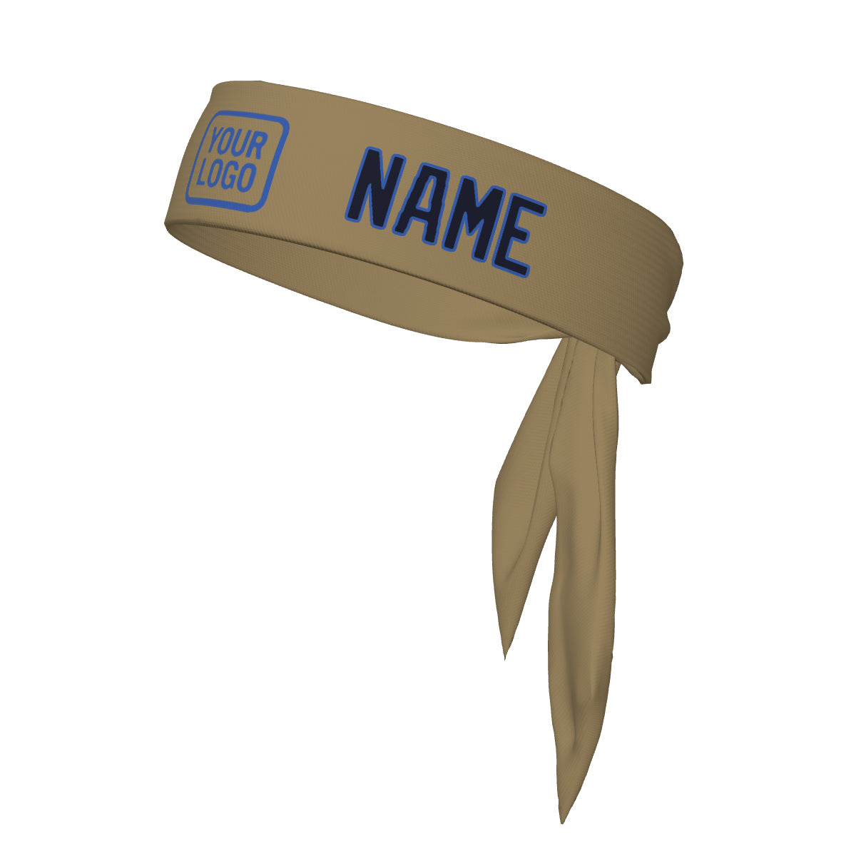 Maßgeschneidertes Hellkhaki Stahlblau Stirnband