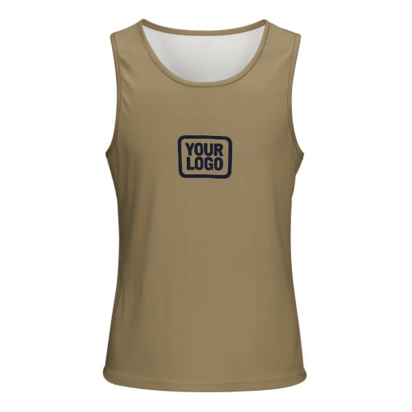 Maßgeschneidertes Hellkhaki Stahlblau Herren Tanktop