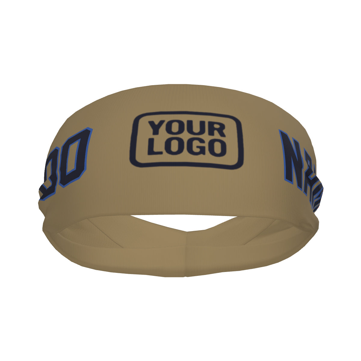 Maßgeschneidertes Hellkhaki Stahlblau Sport Stirnband