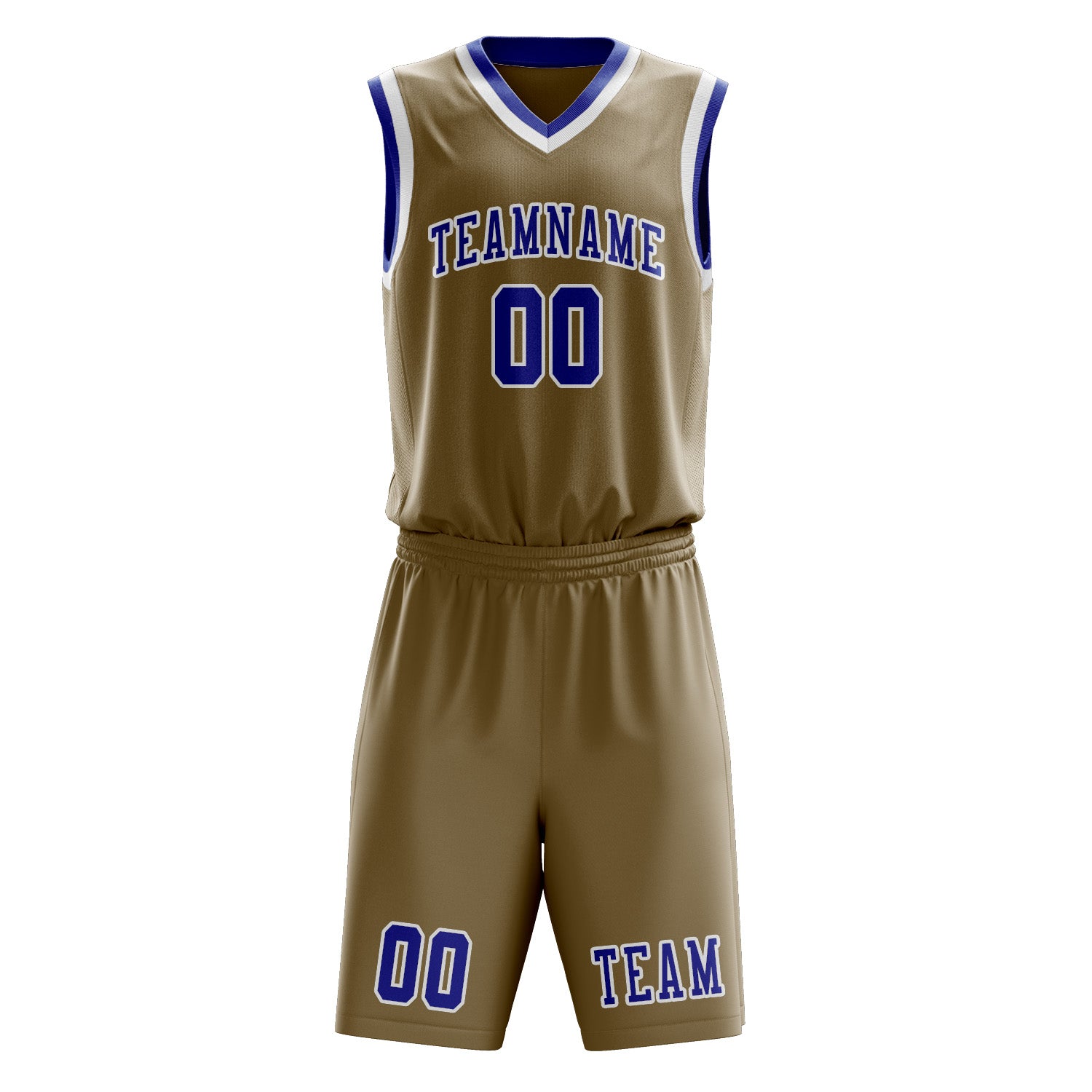 Benutzerdefiniertes Professionelles Hellkhaki Himmelblau Basketballtrikot-Set