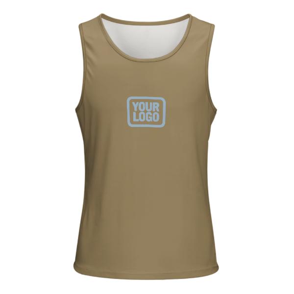 Maßgeschneidertes Hellkhaki Hellblau Herren Tanktop