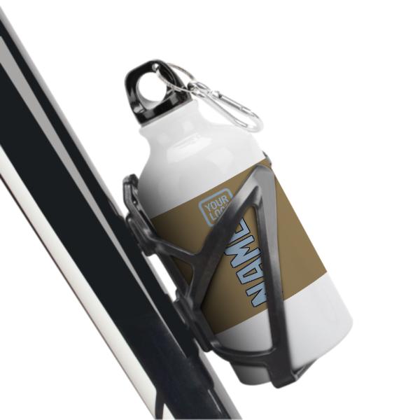 Maßgeschneidertes Hellkhaki Hellblau Sportflasche