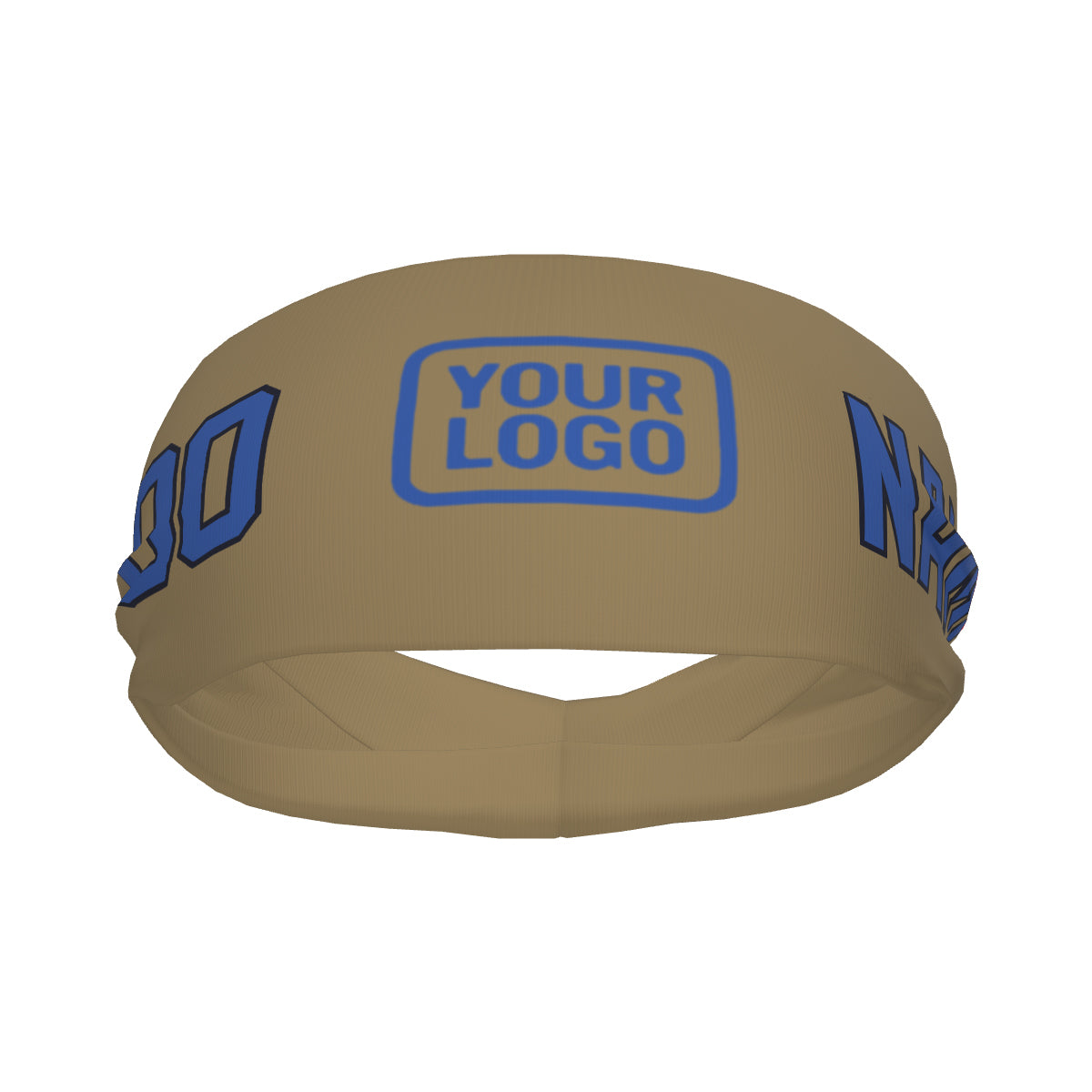 Maßgeschneidertes Hellkhaki Himmelblau Sport Stirnband