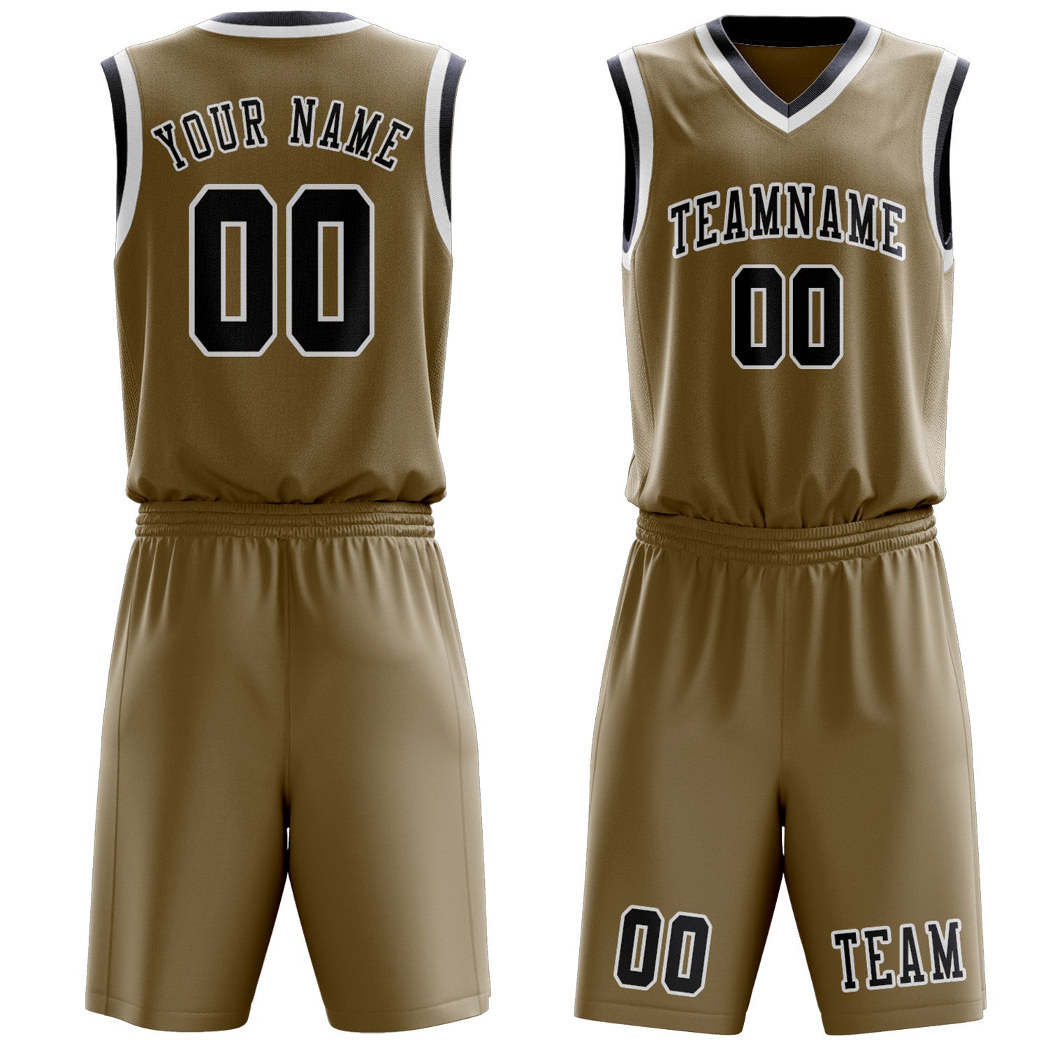 Benutzerdefiniertes Professionelles Hellkhaki Stahlblau Basketballtrikot-Set