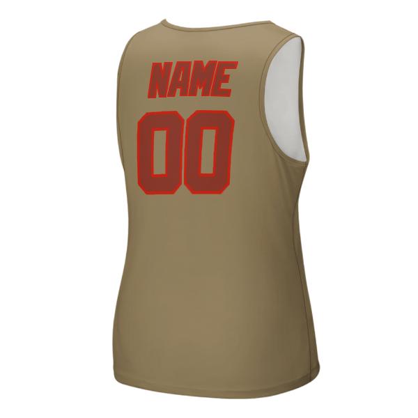 Maßgeschneidertes Hellkhaki Korallenrot Herren Tanktop