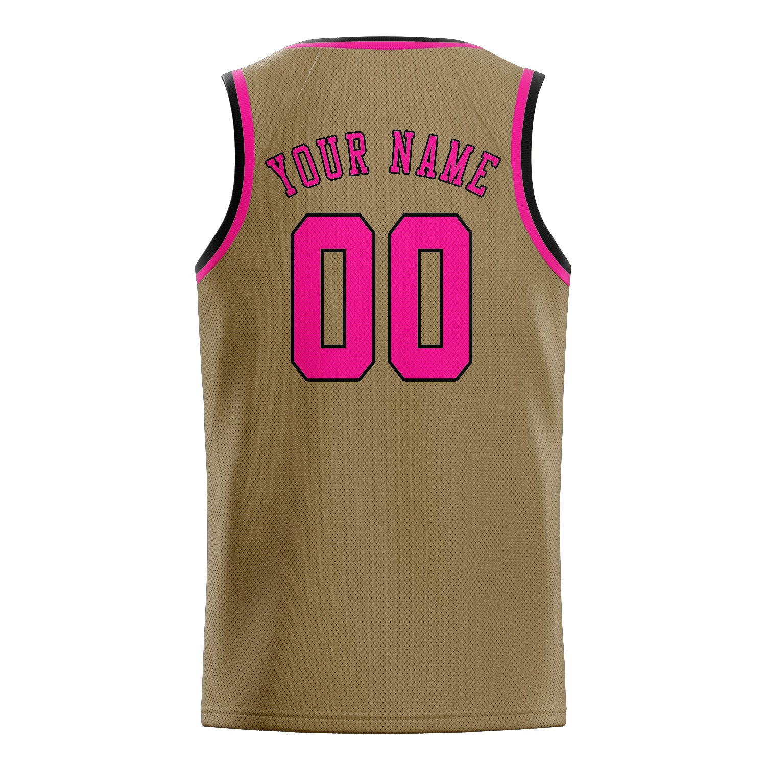 Benutzerdefiniertes Professionelles Hellkhaki Rosarot Basketballtrikot