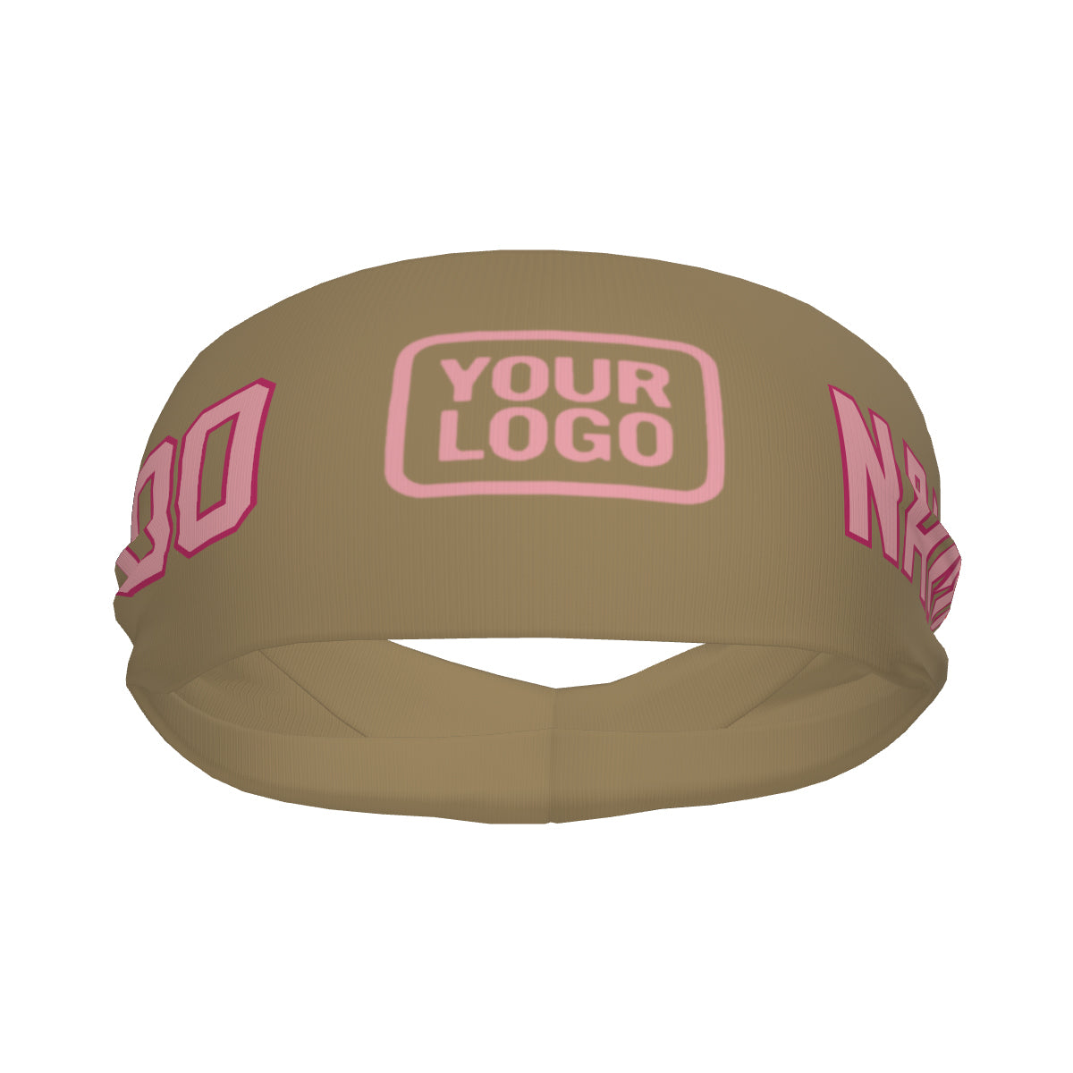 Maßgeschneidertes Hellkhaki Rosa Sport Stirnband