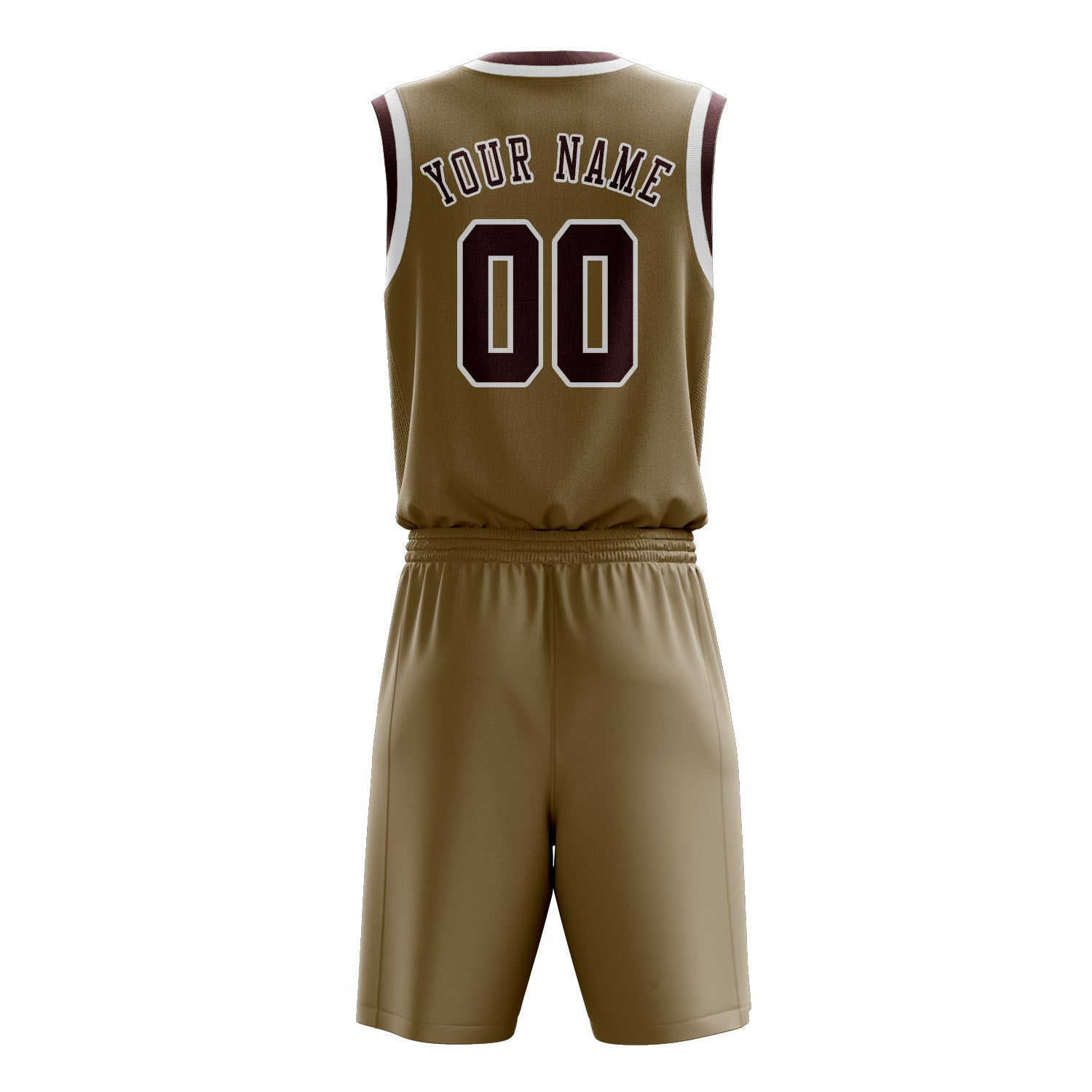 Benutzerdefiniertes Professionelles Hellkhaki Karmesinrot Basketballtrikot-Set