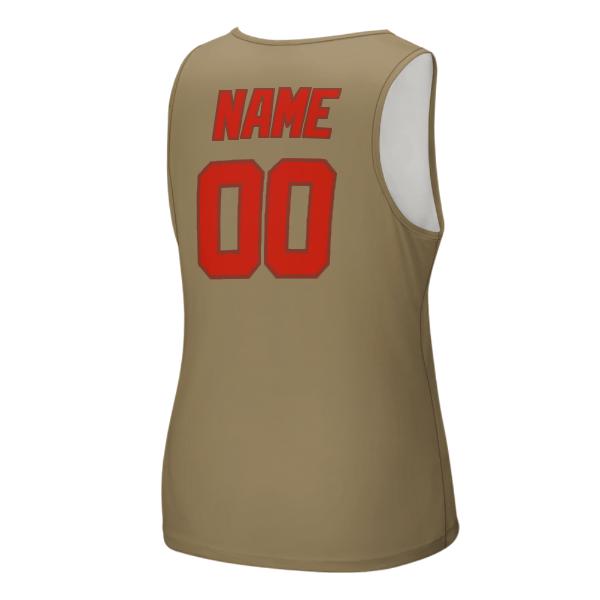 Maßgeschneidertes Hellkhaki Orangerot Herren Tanktop