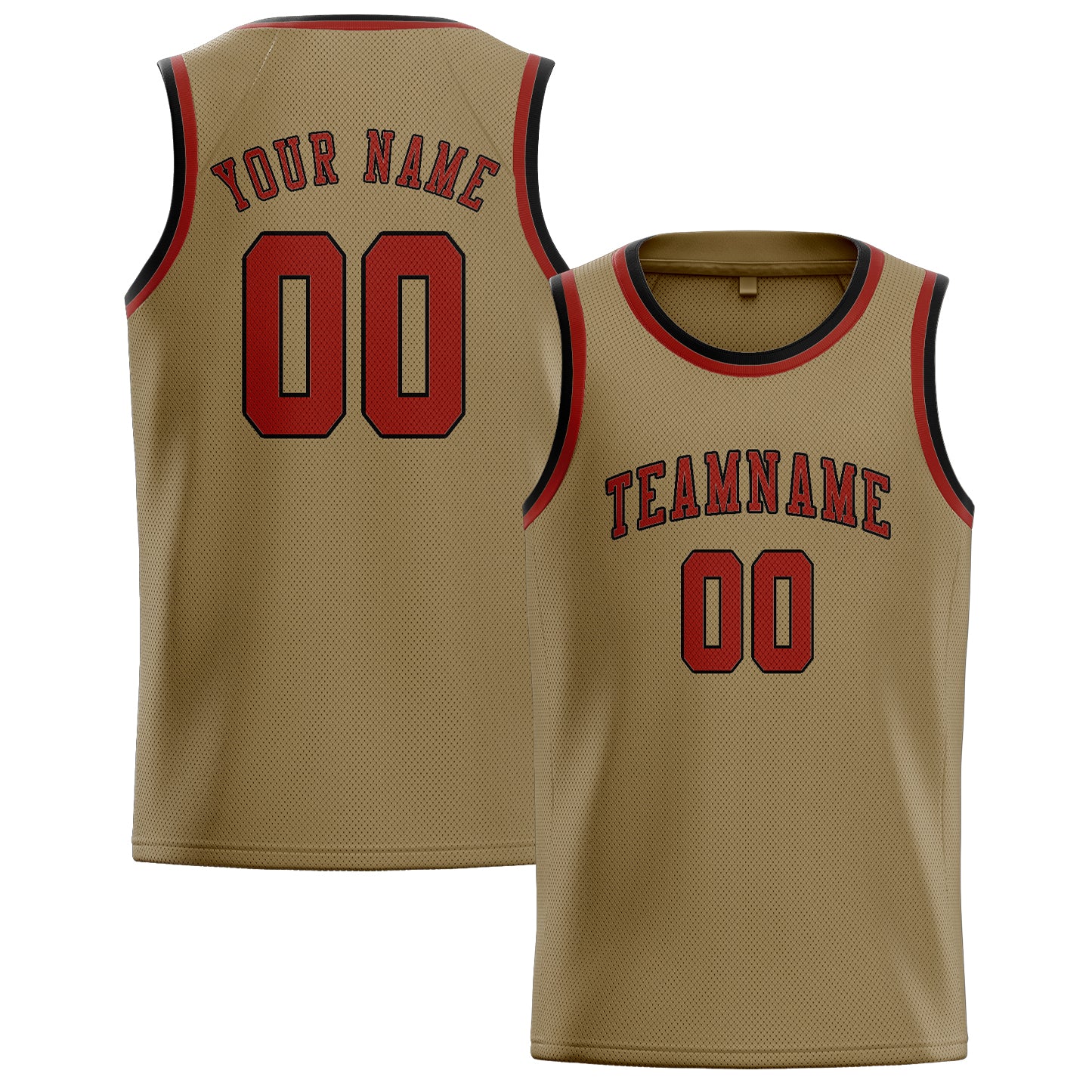Benutzerdefiniertes Professionelles Hellkhaki Korallenrot Basketballtrikot