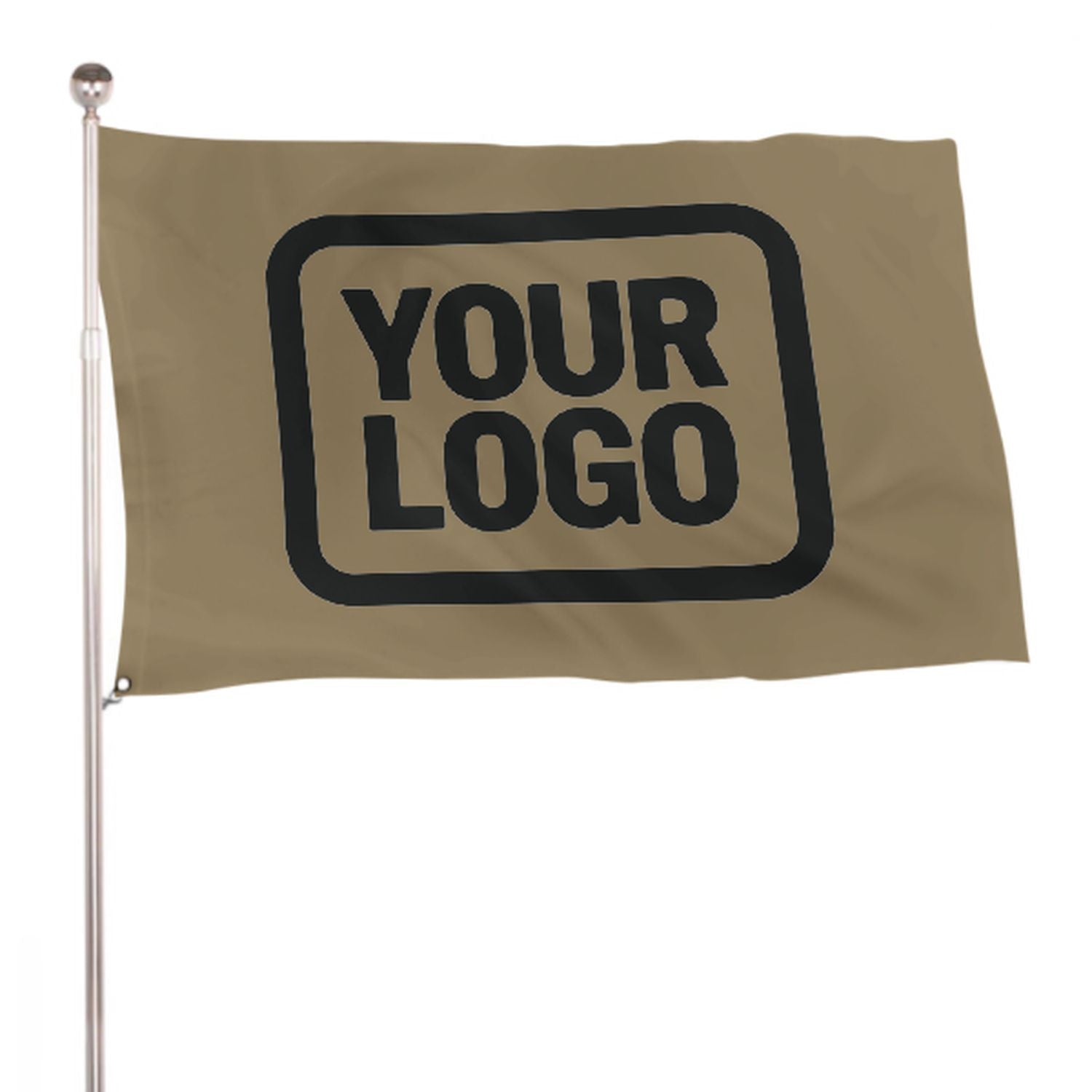 Maßgeschneidertes Hellkhaki Schwarz Flagge