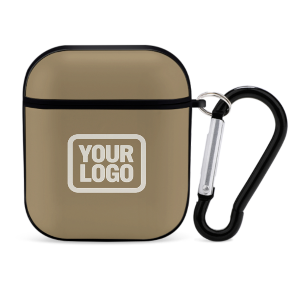 Maßgeschneidertes Hellkhaki Beige AirPods-Hülle