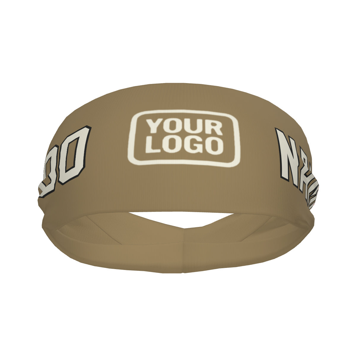 Maßgeschneidertes Hellkhaki Beige Sport Stirnband