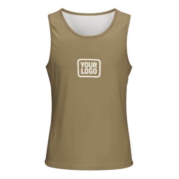 Maßgeschneidertes Hellkhaki Beige Herren Tanktop