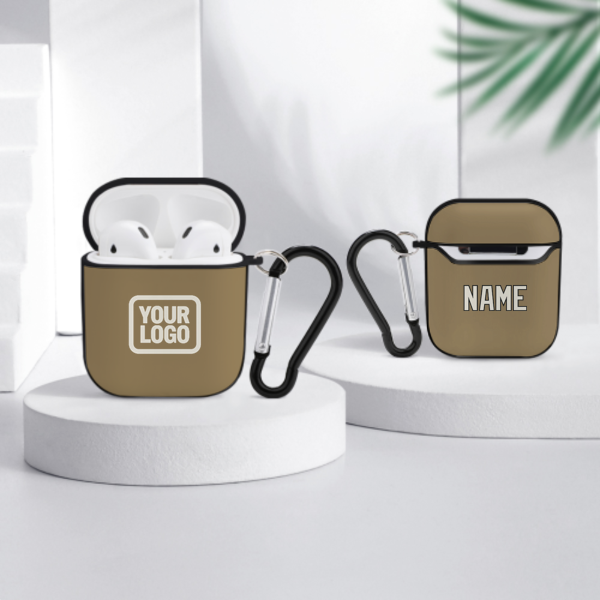 Maßgeschneidertes Hellkhaki Beige AirPods-Hülle