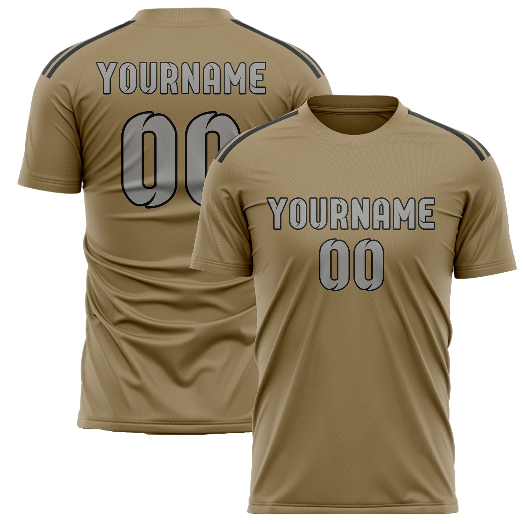 Benutzerdefiniertes Professionelles Hellkhaki Grau Fußballtrikot