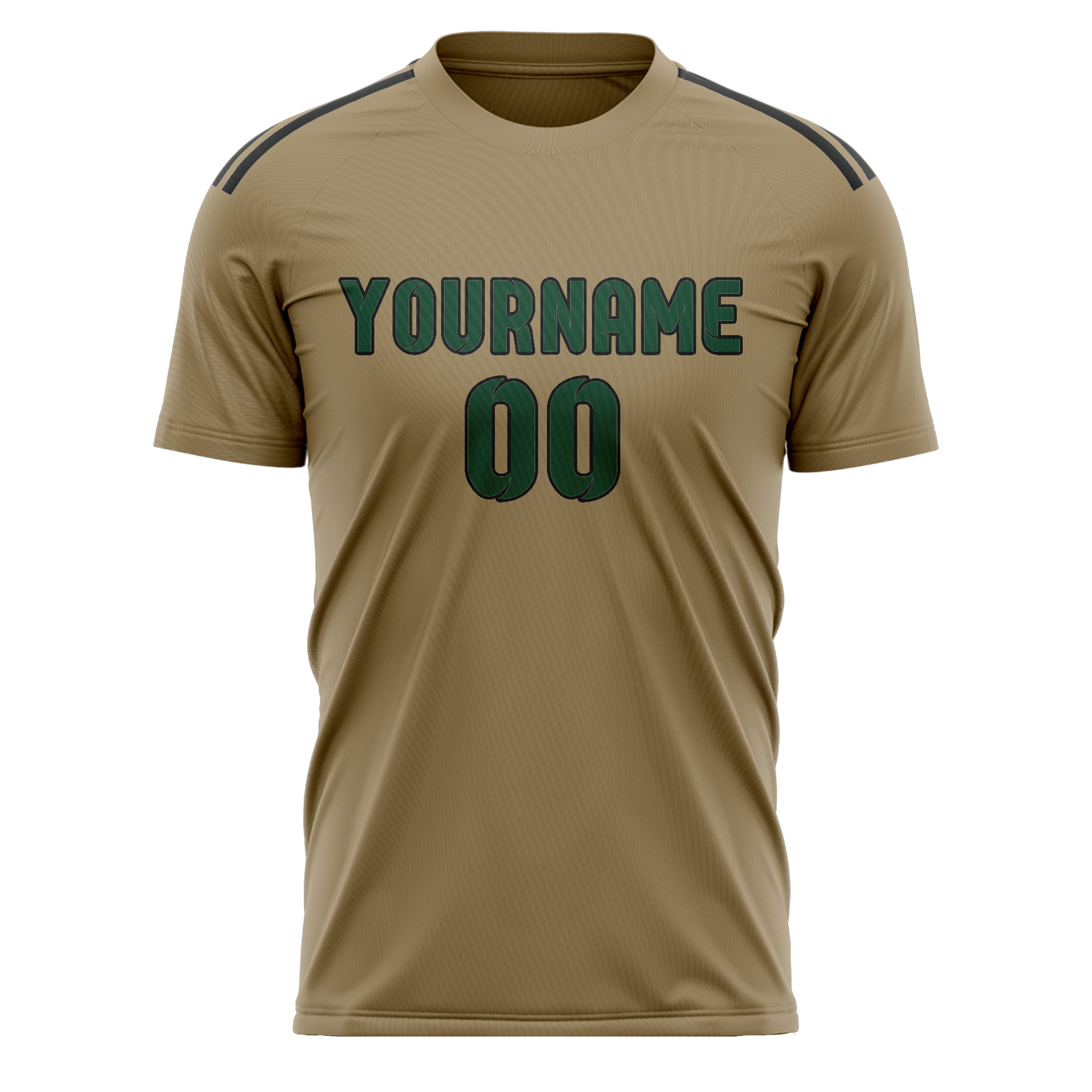 Benutzerdefiniertes Professionelles Hellkhaki Moosgrün Fußballtrikot