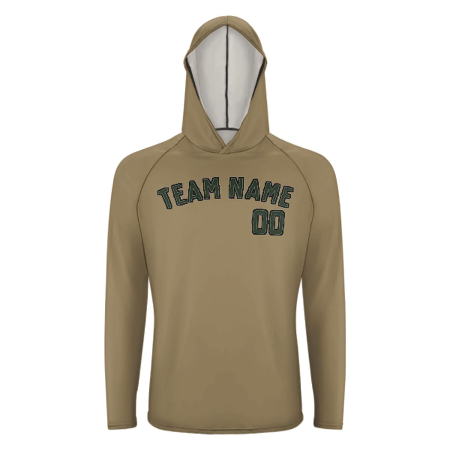 Maßgeschneidertes Hellkhaki Tannengrün UV-Hoodie