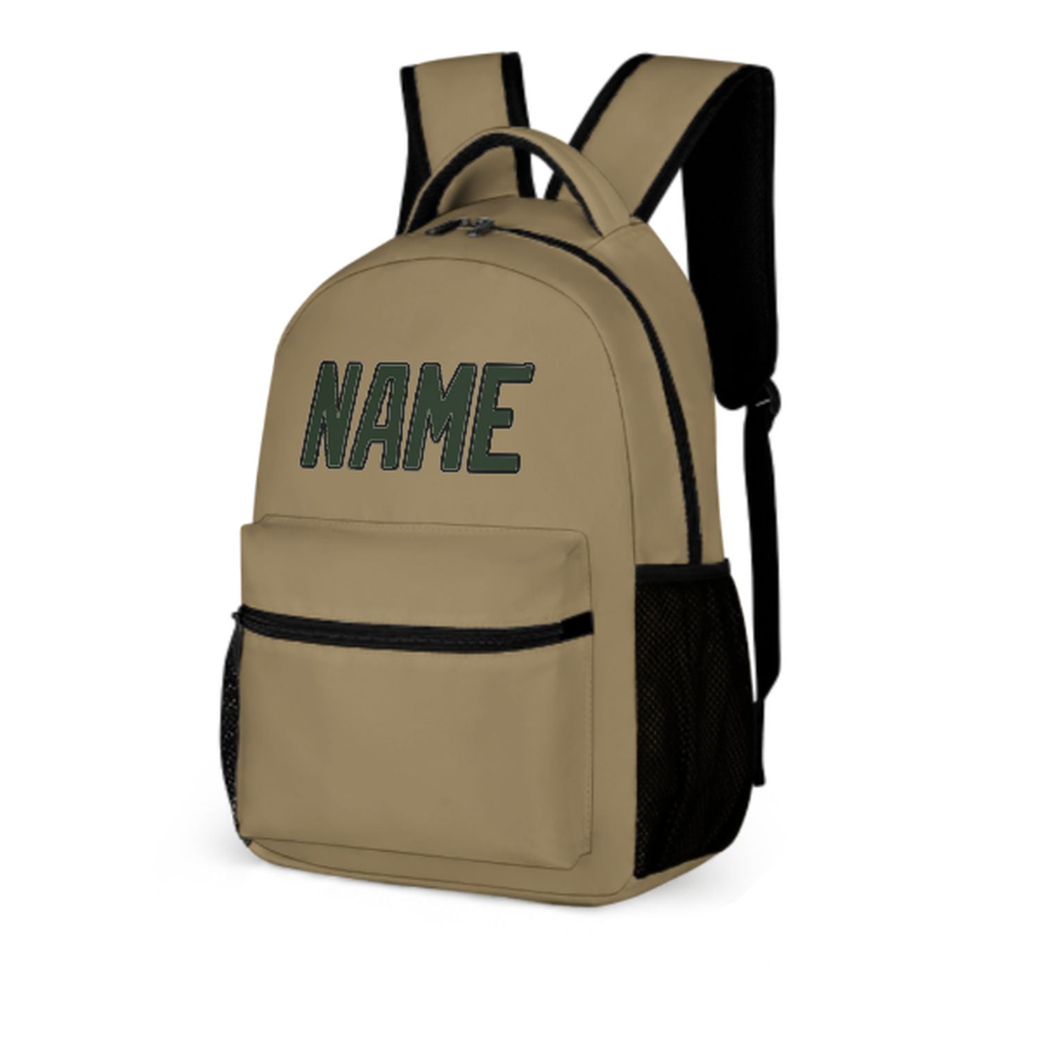 Maßgeschneidertes Hellkhaki Tannengrün Kinderrucksack