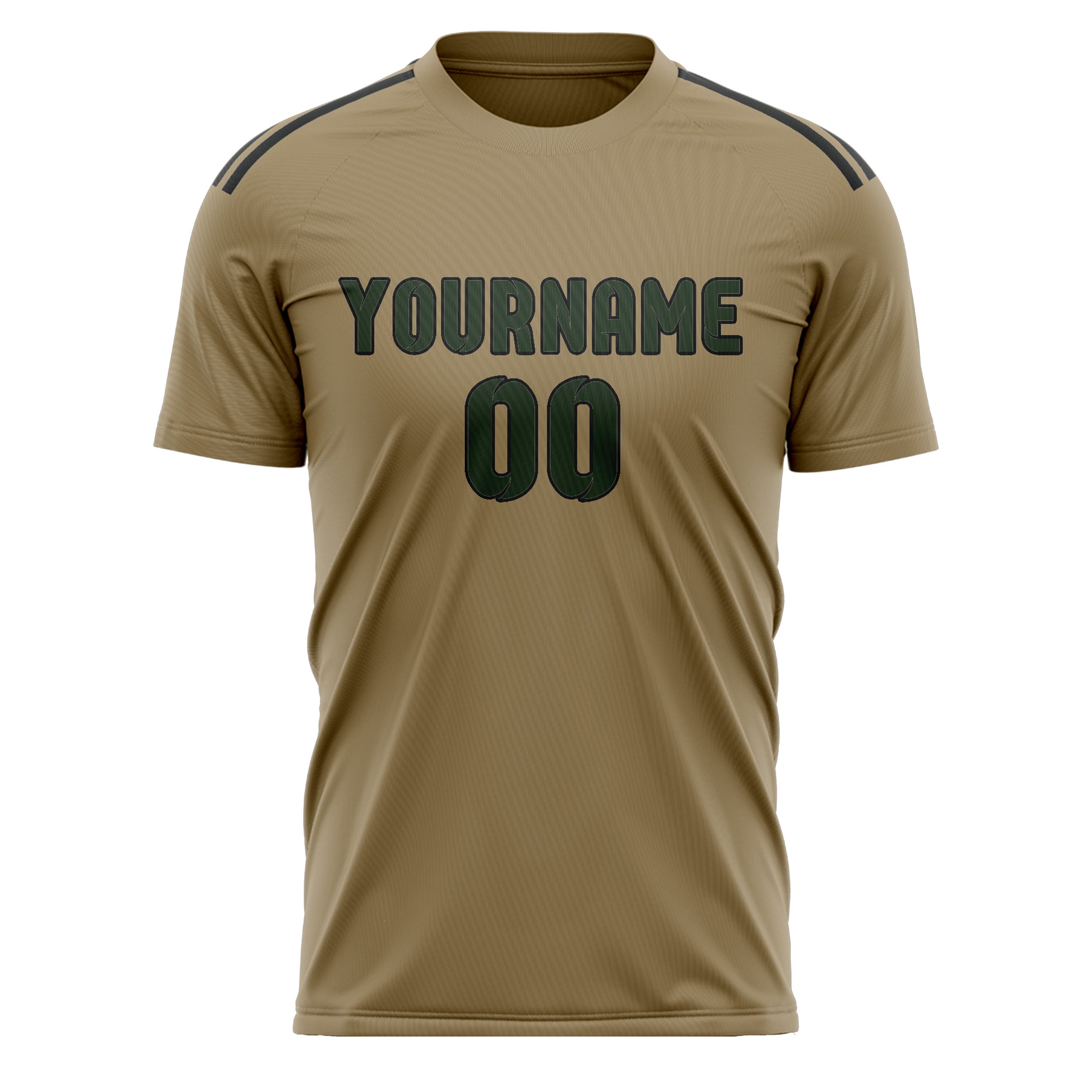 Benutzerdefiniertes Professionelles Hellkhaki Tannengrün Fußballtrikot