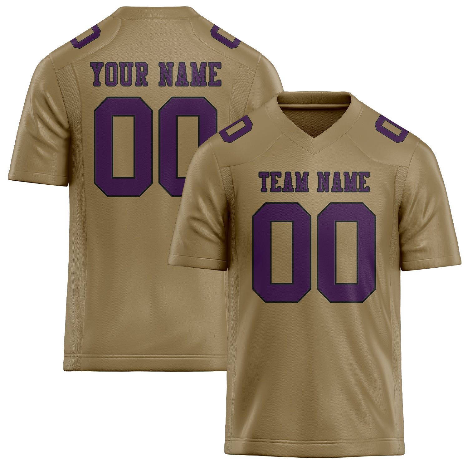 Maglia da rugby viola kaki chiaro professionale personalizzata