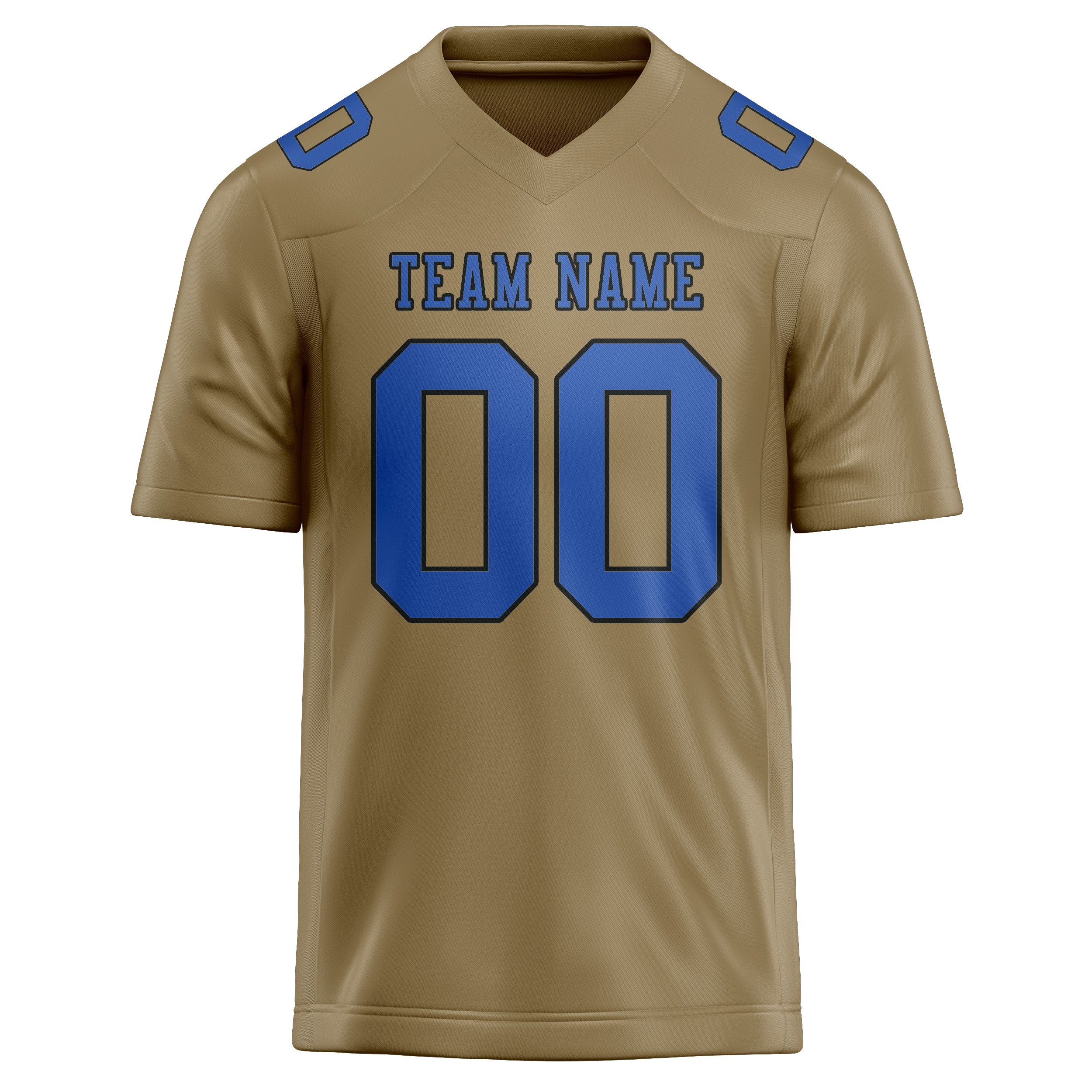 Maglia da rugby personalizzata professionale color cachi chiaro e blu cielo