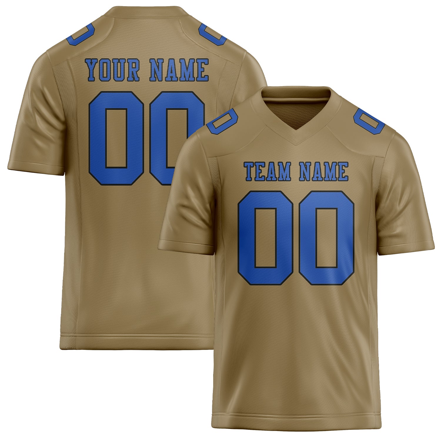 Maglia da rugby personalizzata professionale color cachi chiaro e blu cielo