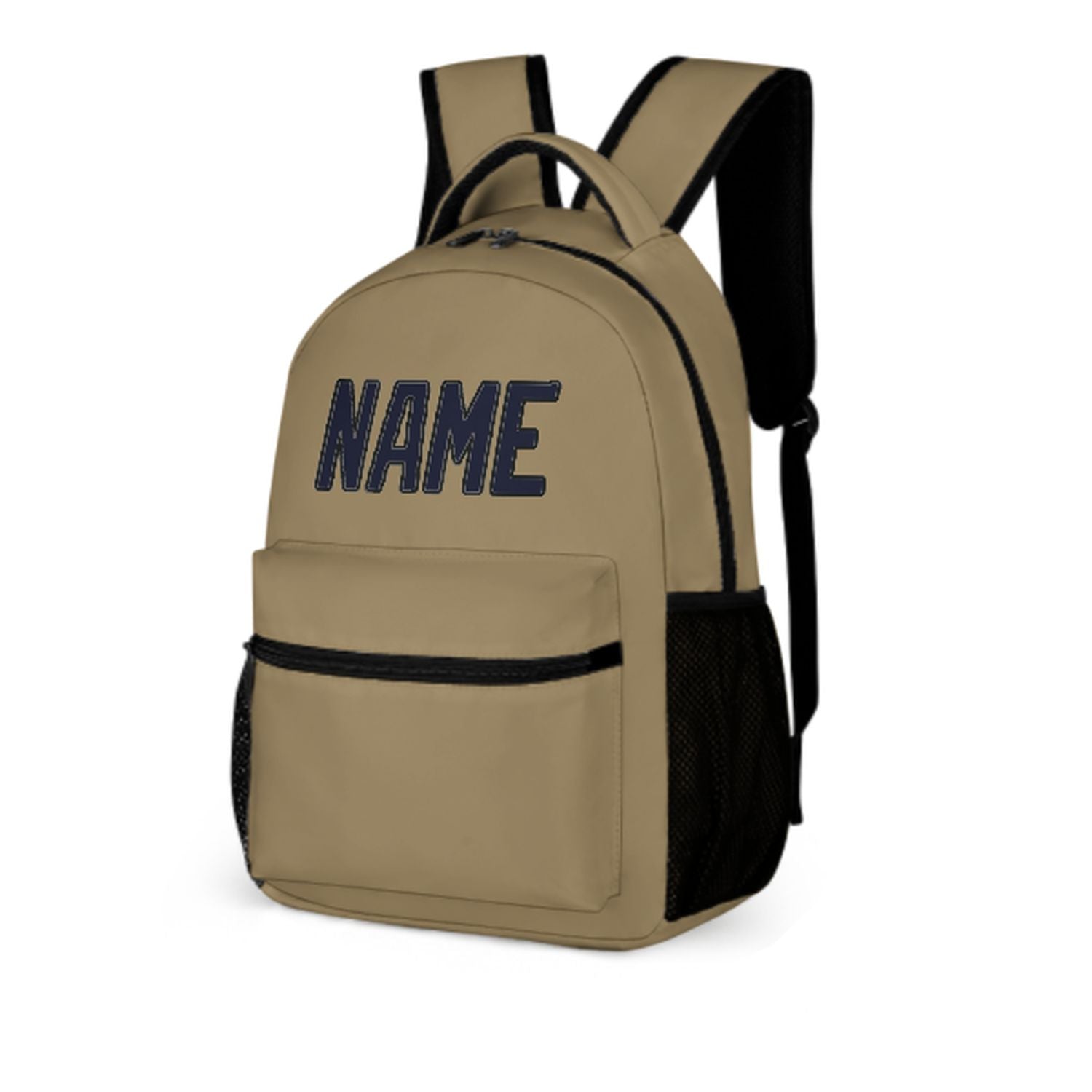Maßgeschneidertes Hellkhaki Stahlblau Kinderrucksack